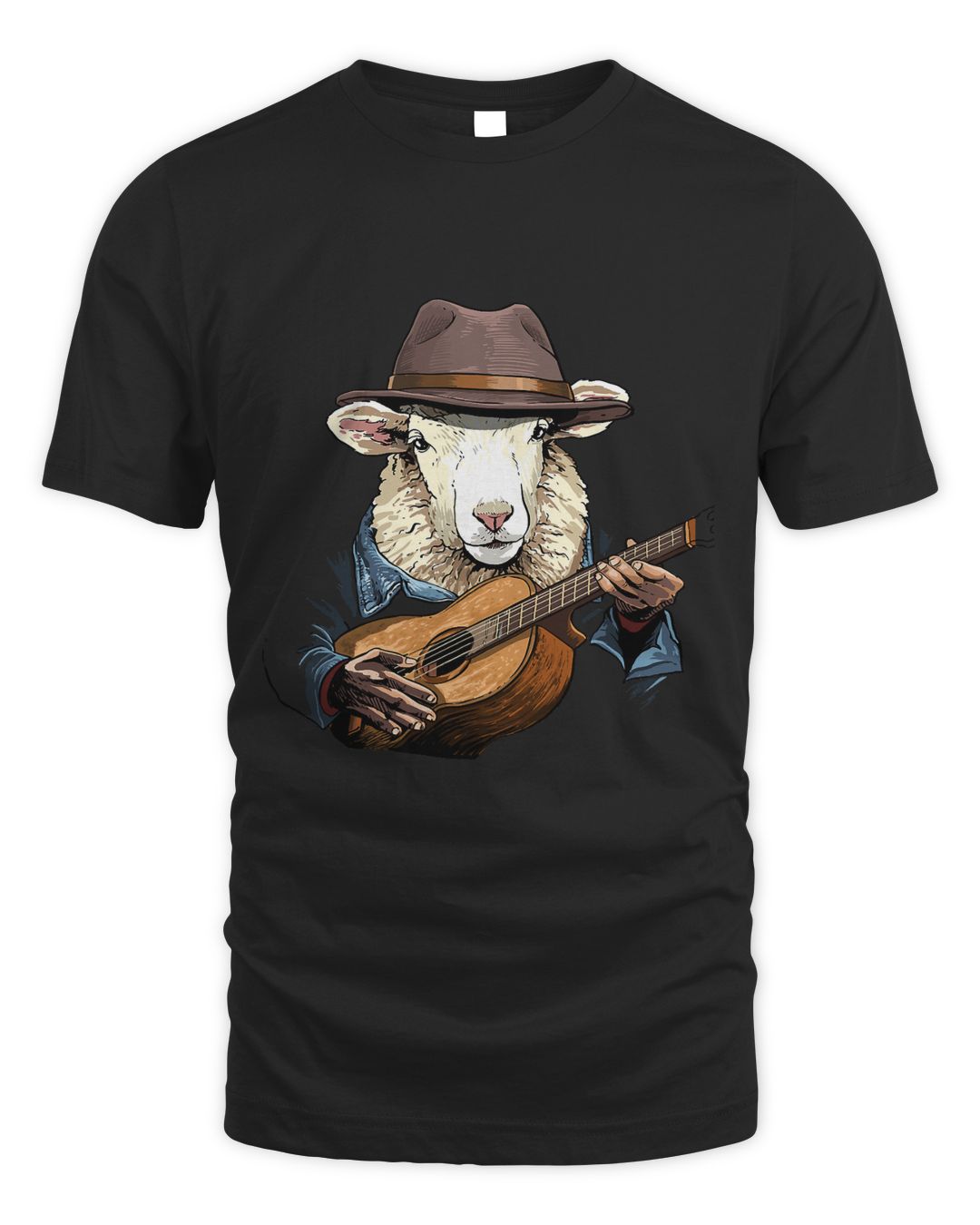 Acoustic Guitar Sheep Guitar Player Farm Animal Guitarist 138 SenPrints