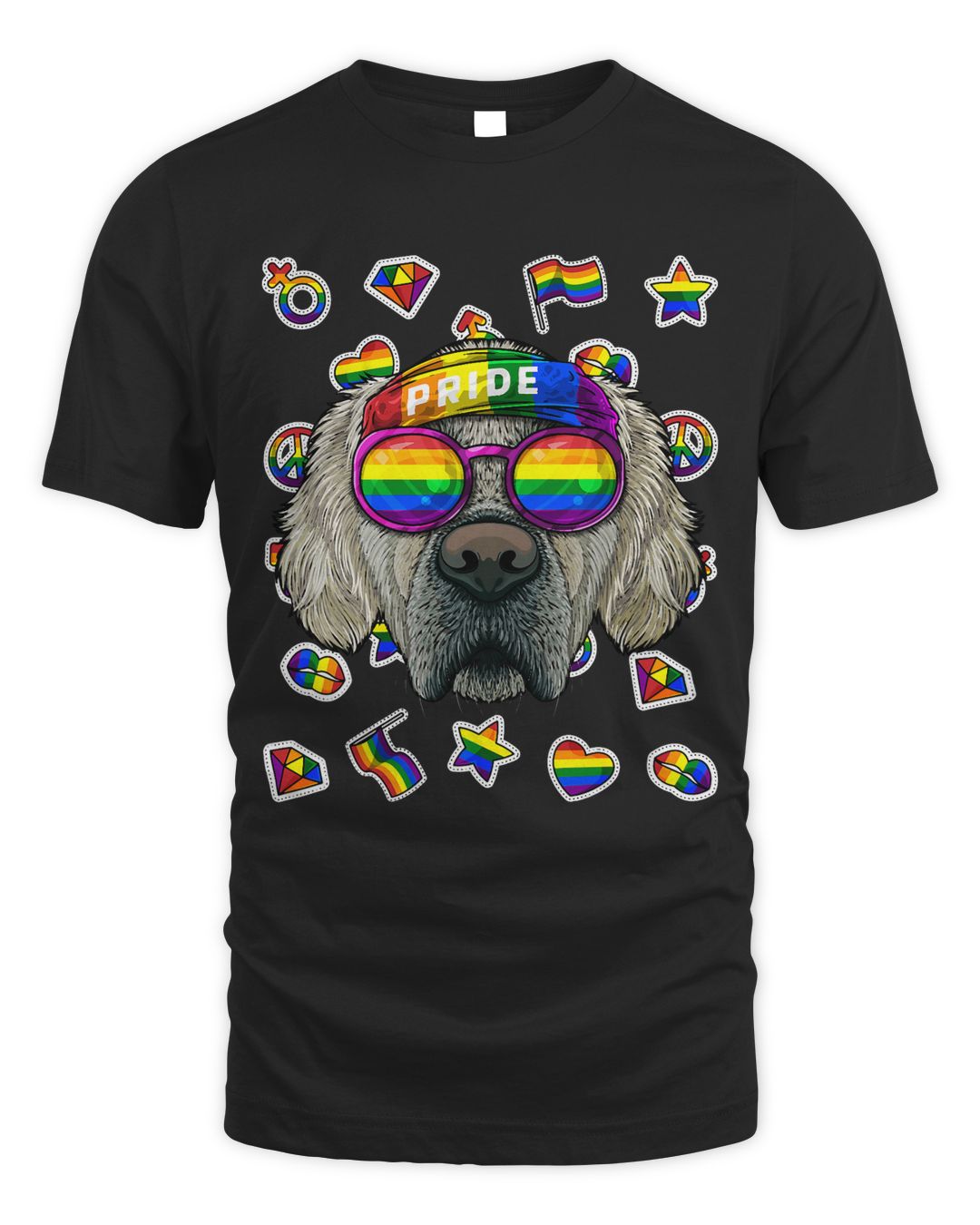 LGBT Golden Retriever Gay Pride Month Dog Rainbow Lesbian SenPrints