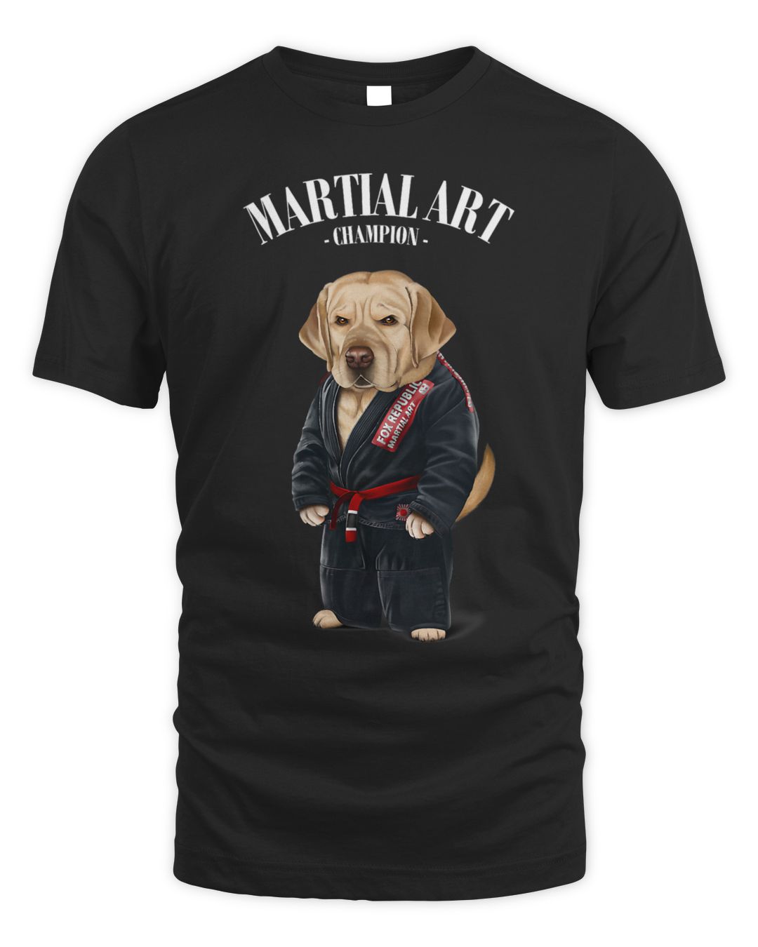Labrador Retriever Dog Judo Karate Master in Black Judogi SenPrints