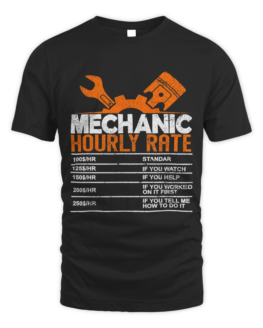 Mechanic Hourly Rate Labor Rates Funny Car Lover CoWorkers SenPrints