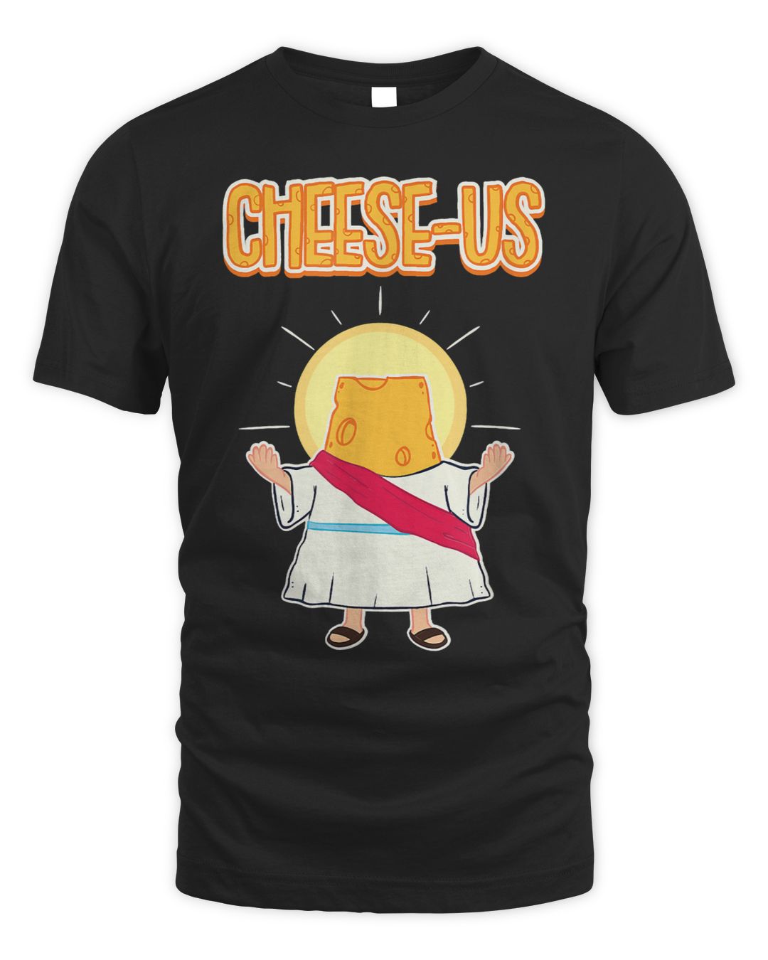 Cheese Religion Jesus Christian Cross Pun Cheesy Cheesus SenPrints