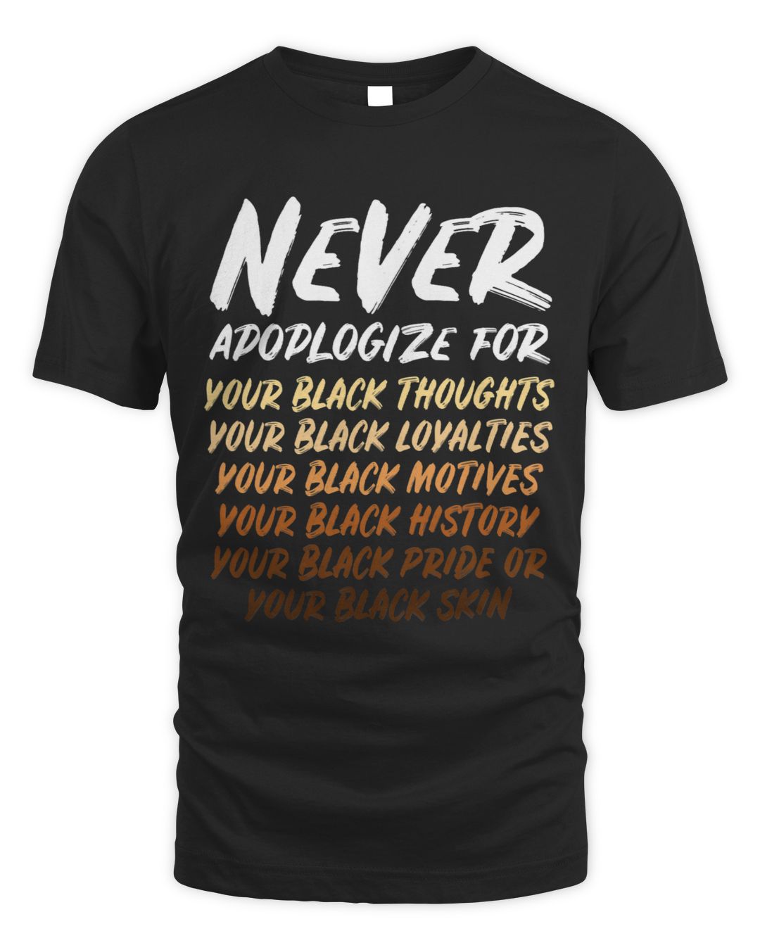 Black History Month Not Sorry for being Black Mens Womens | SenPrints