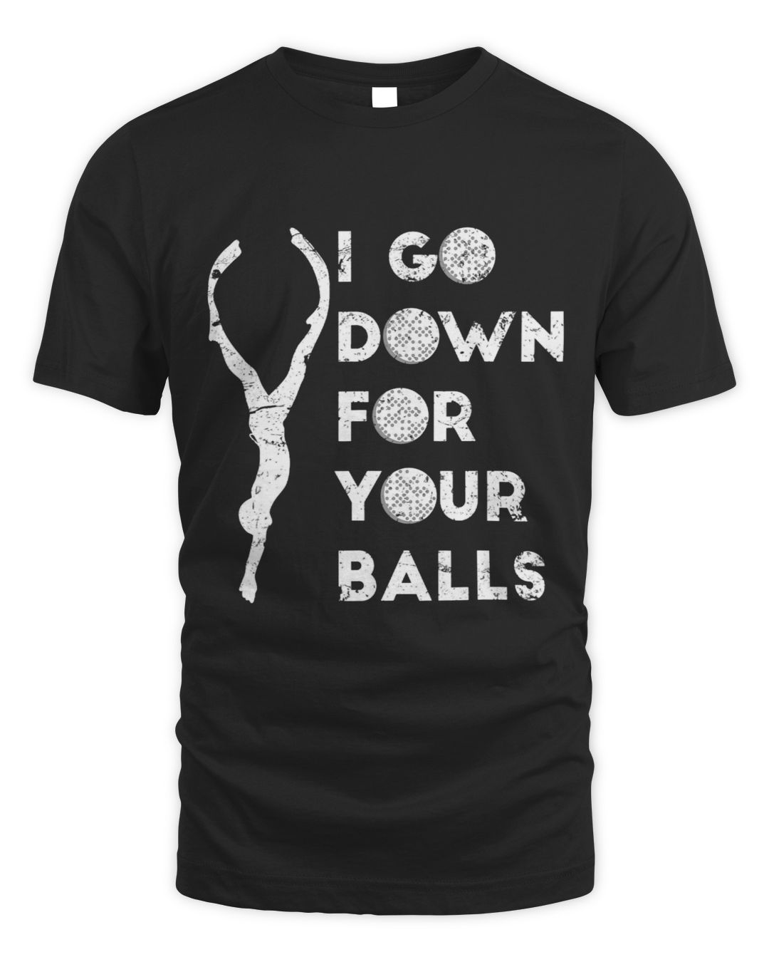 Funny Golf Ball Diver I Go Down For Your Balls SenPrints