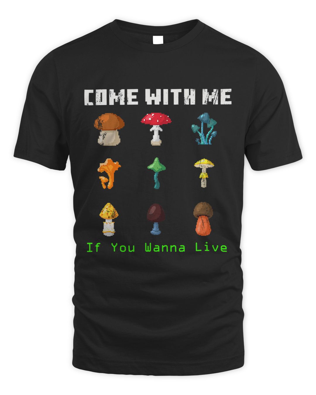 Types Of Mushrooms Health Funny Foraging Meme Pixel Art SenPrints