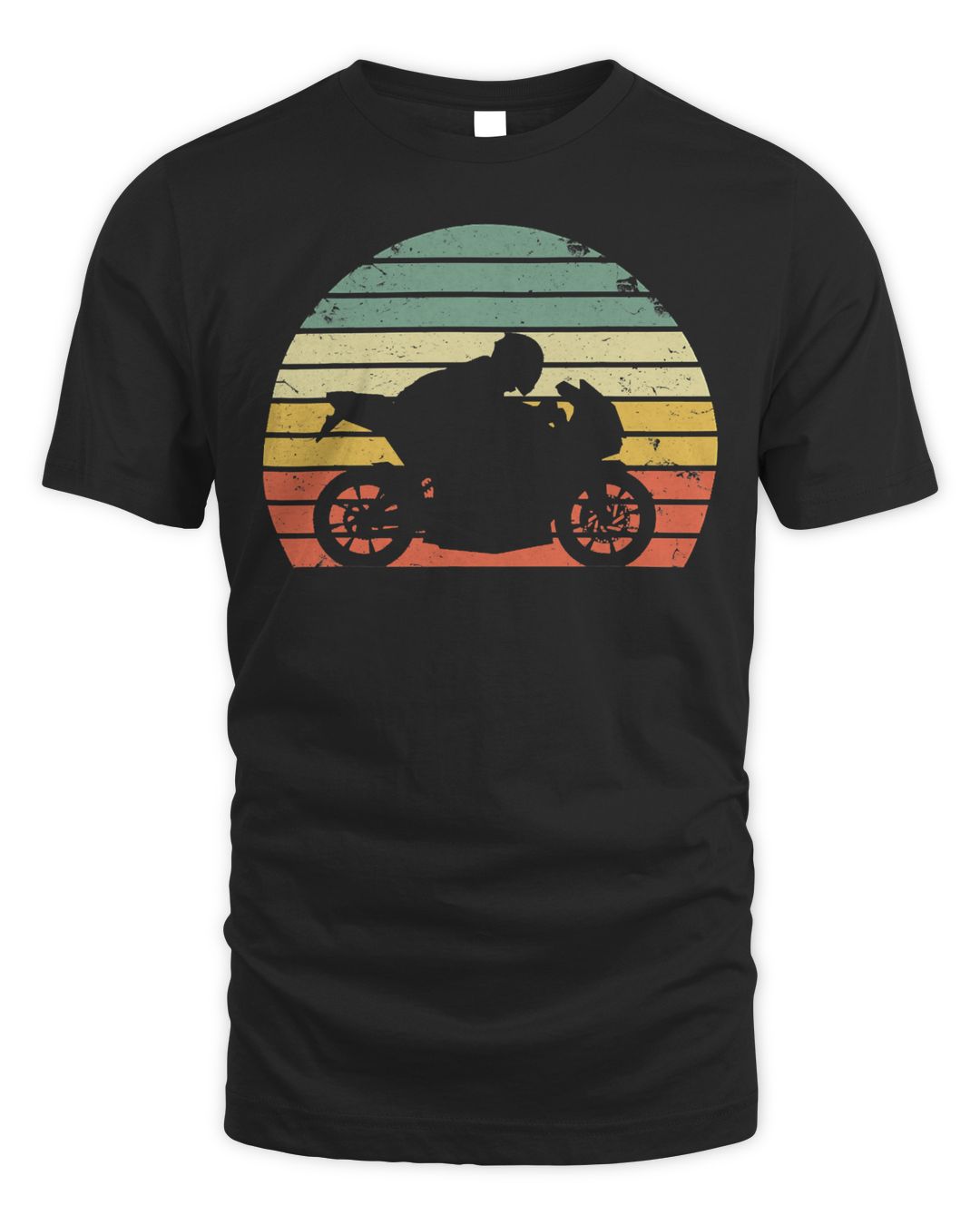 Vintage Biker Motorcycle Shirt Silhouette Retro T-Shirt | SenPrints