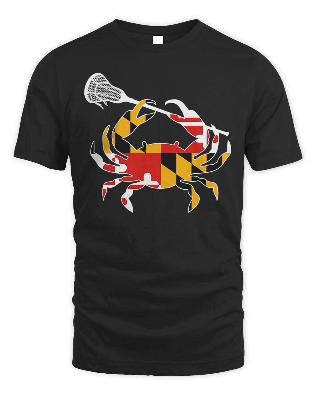 Maryland State Flag Crab Lacrosse Complete Stick Boys & Girl TShirt