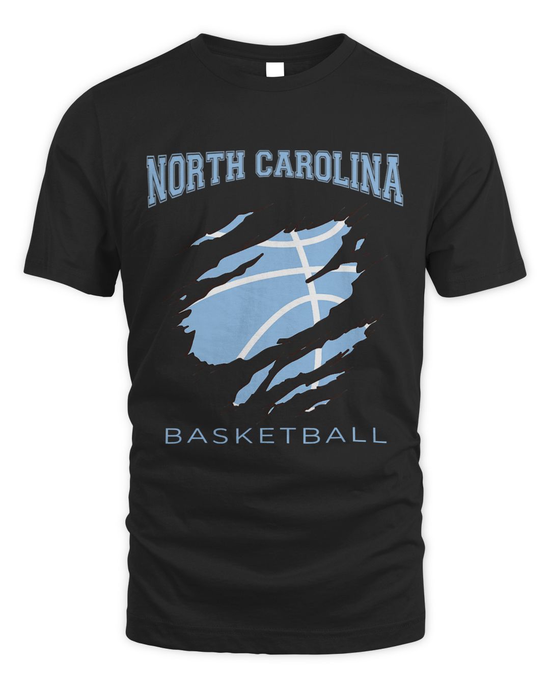NC The Tarheel State Distressed North Carolina Basketball T-Shirt Copy