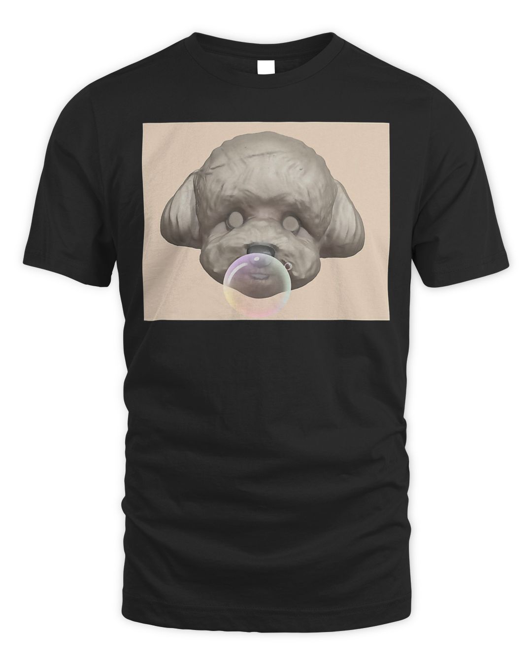 Vaporwave Bubble Gum Miniature Poodle Statue TShirt