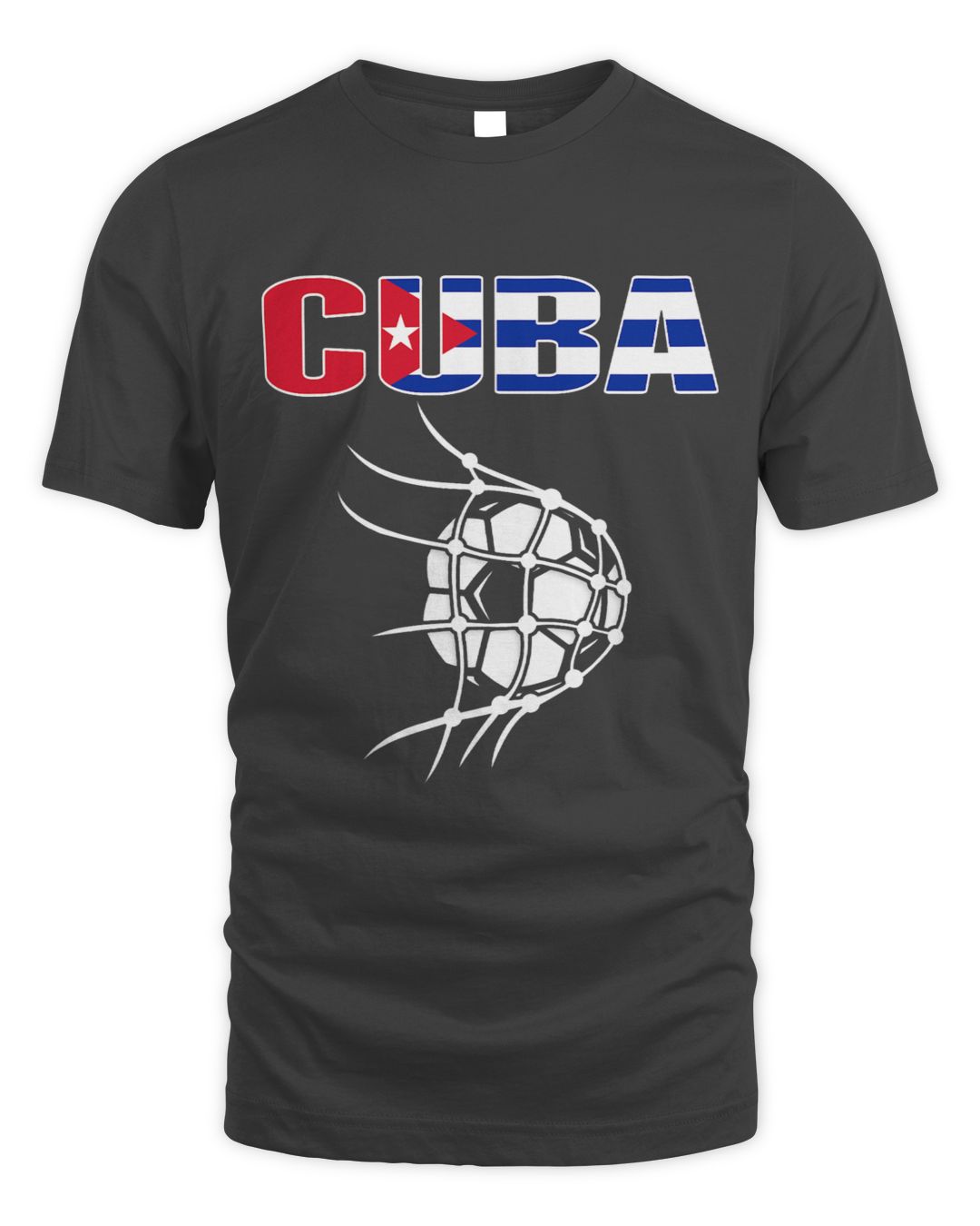Cuba Soccer Ball In Net Goal Support Cuban Football Team