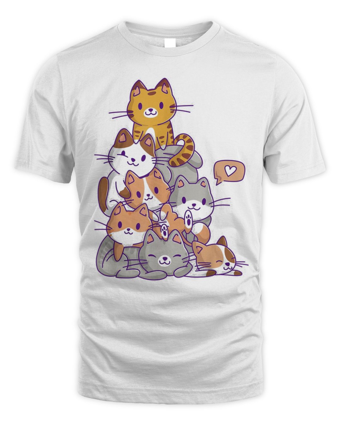 Cute Kawaii Cat Kitty Meowtain Cats Pile Chibi Shirt SenPrints