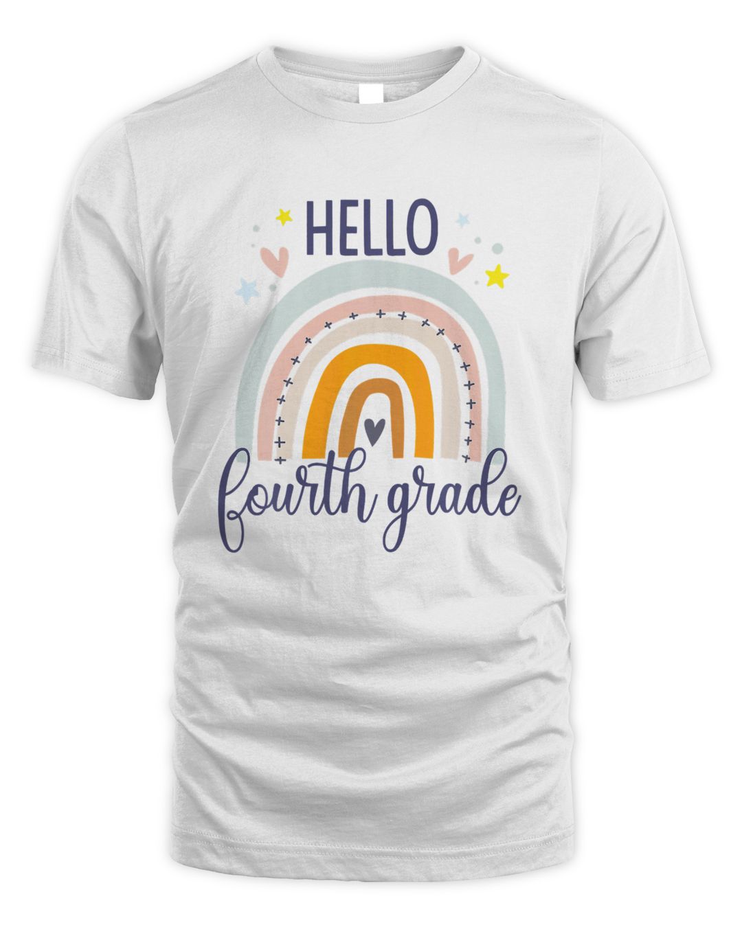 Hello Fourth Grade Boho Rainbow Back To School 2022 | Trending Custom ...