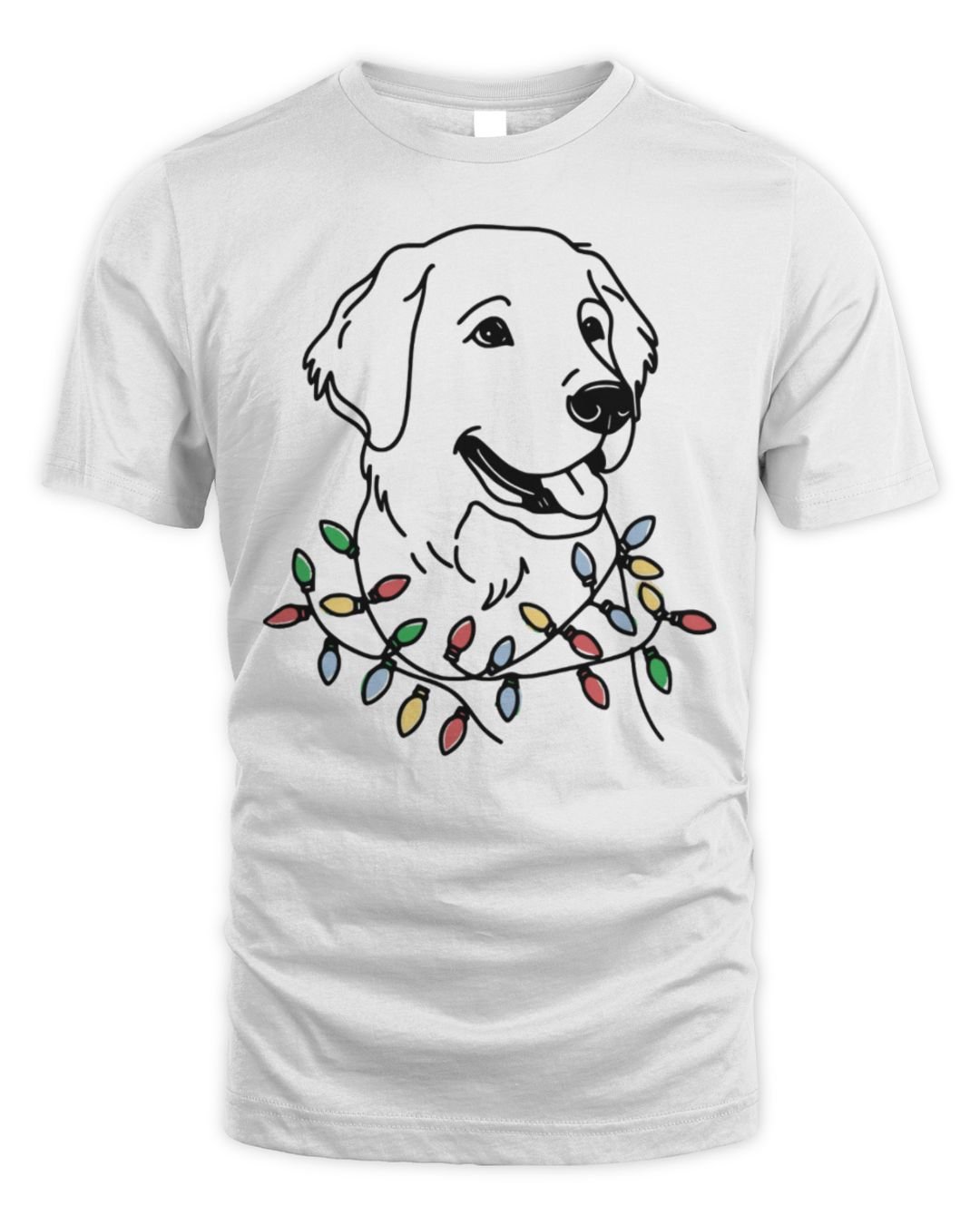 Golden Retriever With Christmas Lights | HDshop