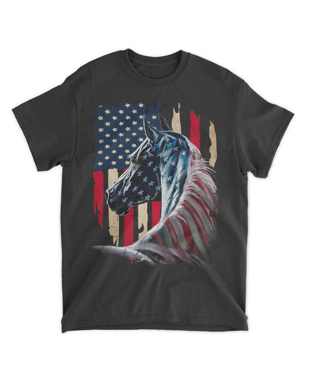 Patriotic horse american flag horse vintage t shirt pawpawprint