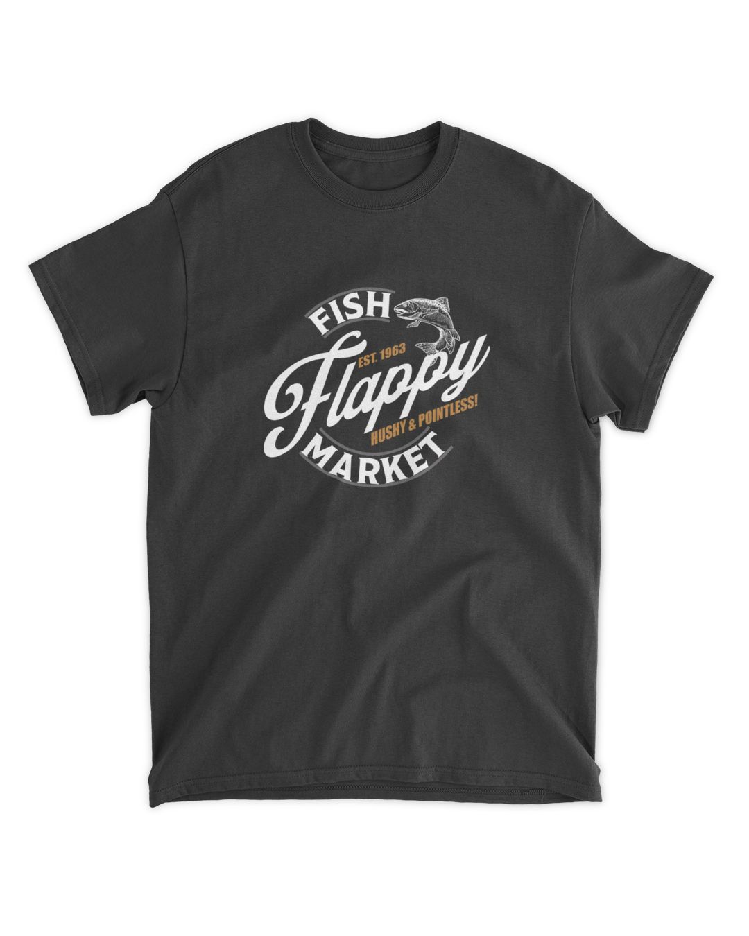 Flappy Fish Market TShirt white SenPrints