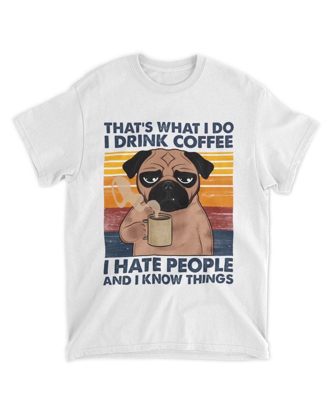 Women's Bear T-Shirt - "That's What I Do I Drink Coffee I Hate People And I Know Things" Print - View #6