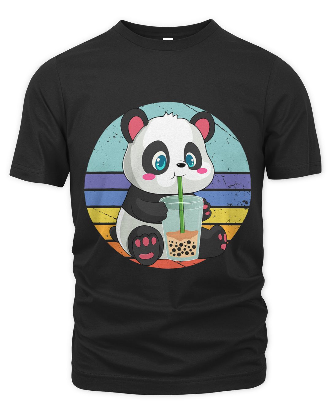 Cute Kawaii Anime Panda Otaku Japanese Bubble Boba Tea Unisex Premium T ...