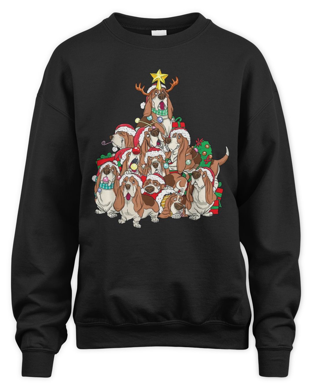 Basset hound christmas tree