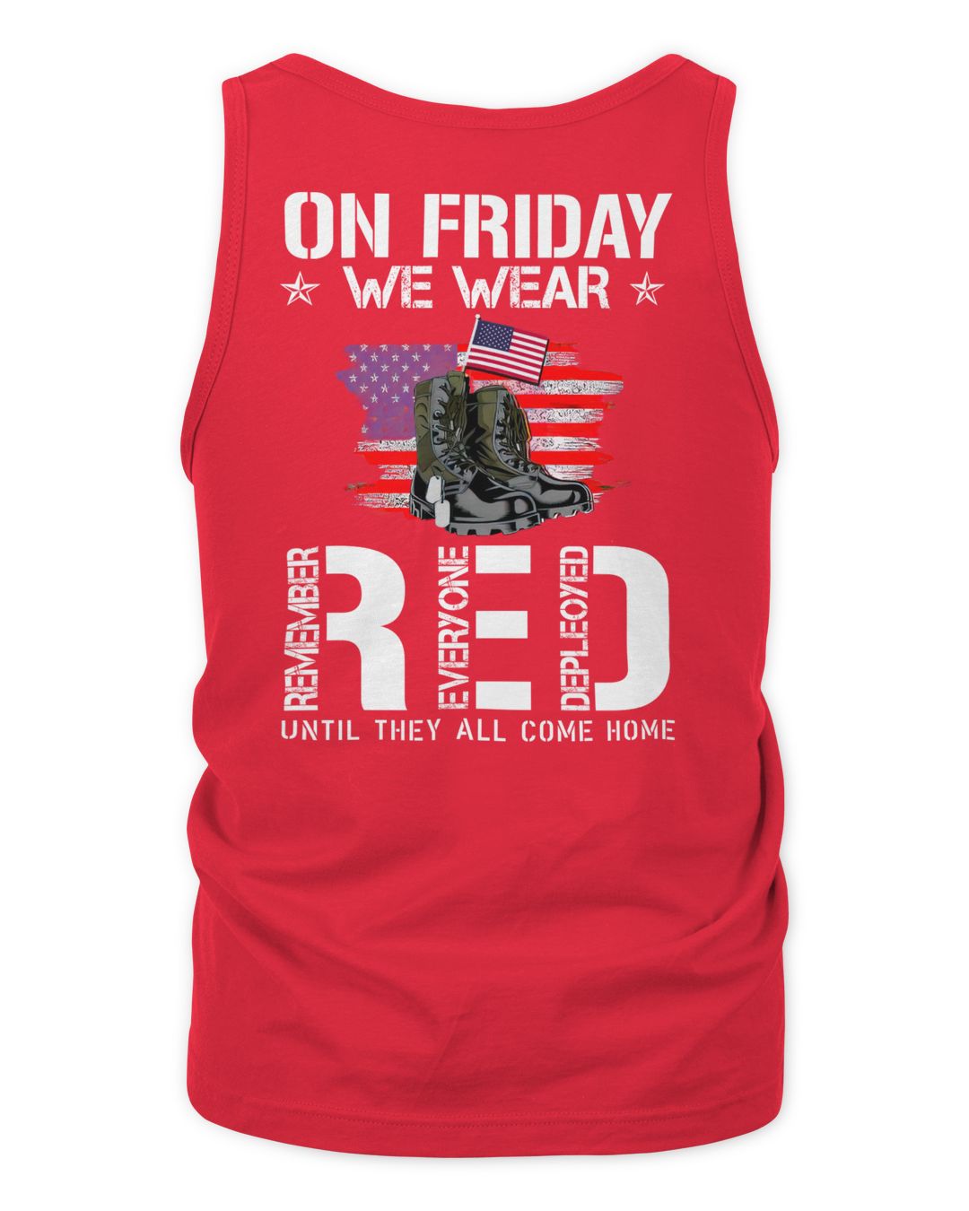 Red - Until They All Come Home - Tank Top M back | Vetsty.com - Gift ...
