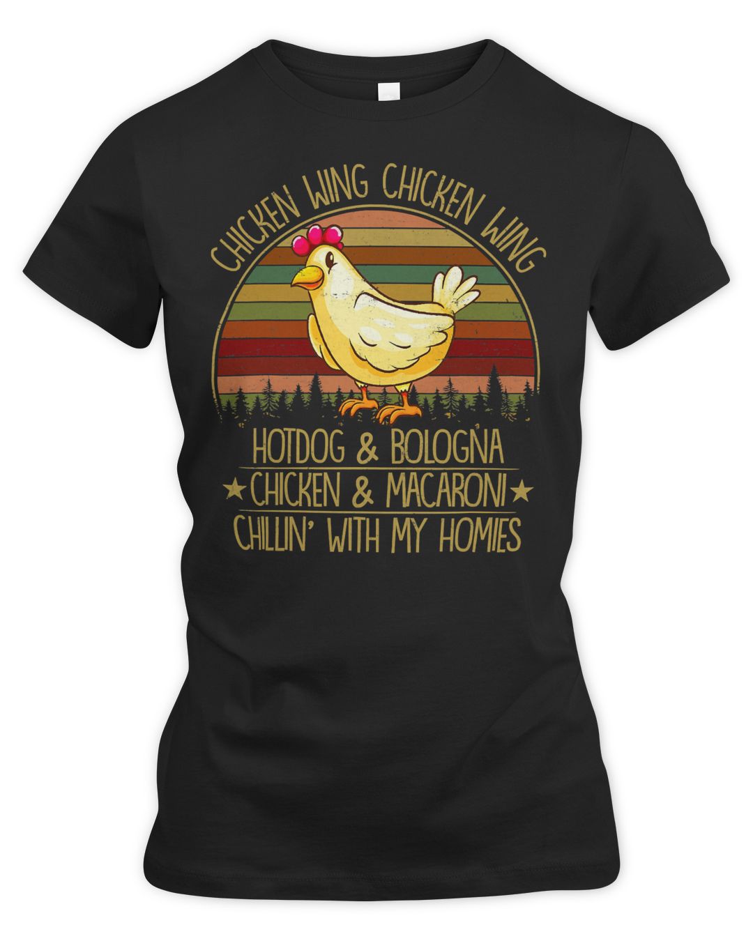 Chicken Chick Wing Wing Hot Dog Bologna Viral Song Lyric 5 Rooster Hen