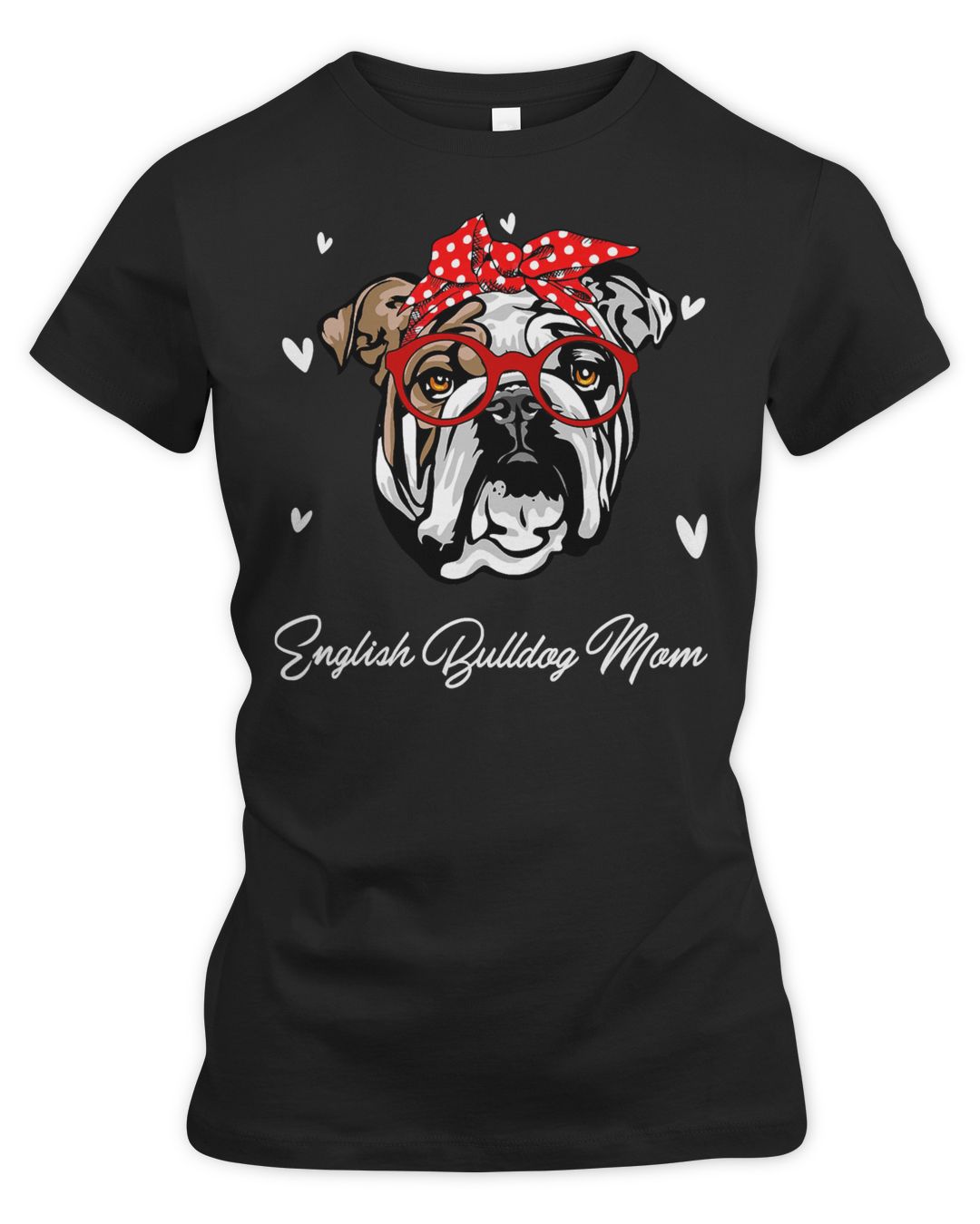 English Bulldog Dog Lover Mom Leopard Print Dog Lovers Mother Day 197