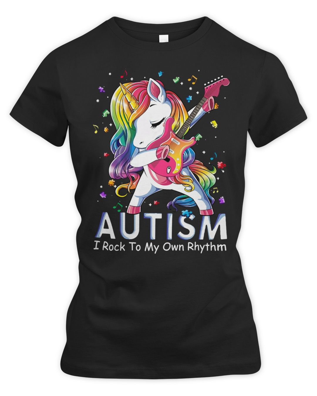 Unicorn rock Autistic Autism Awareness SenPrints