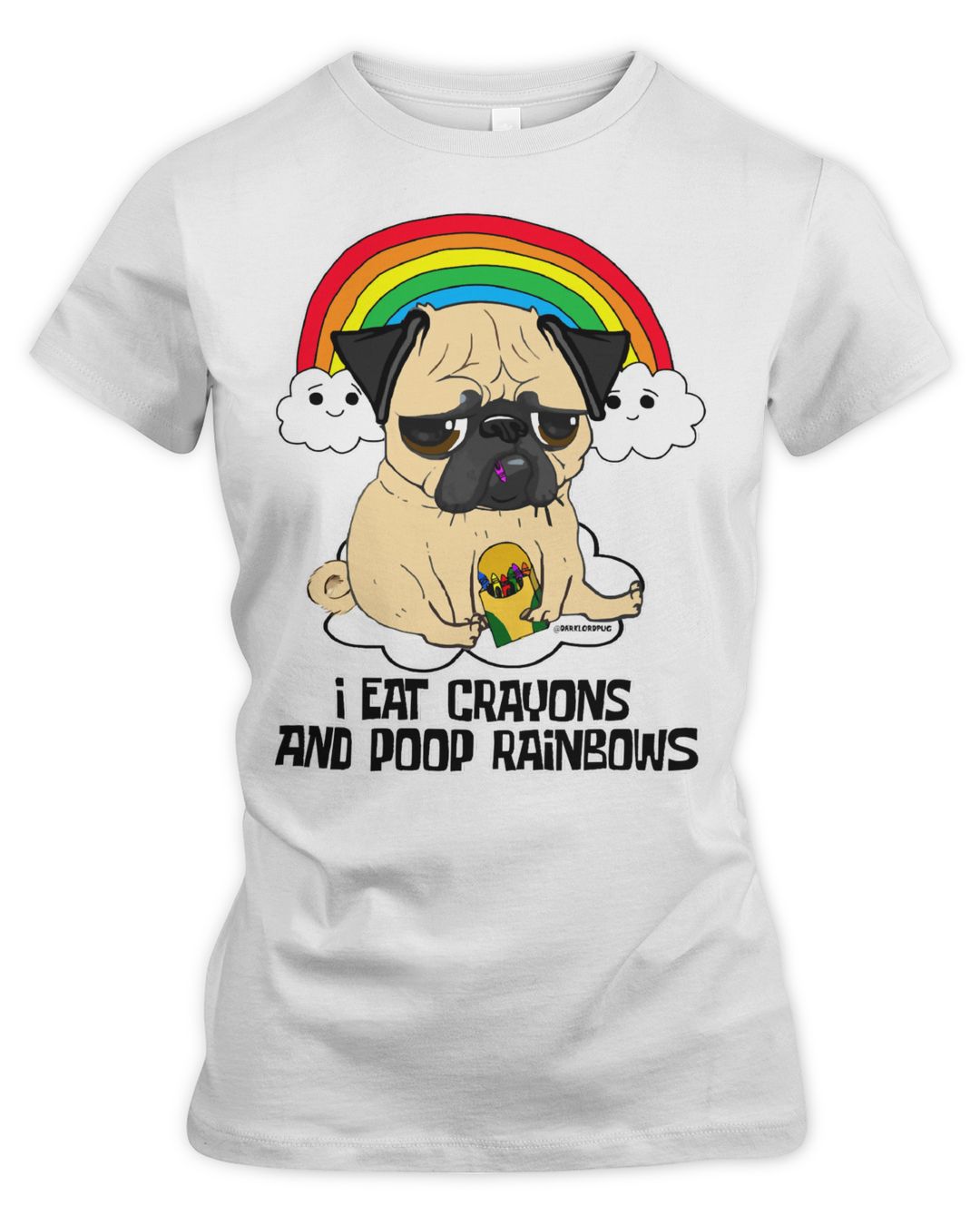 Dog EAT CRAYONS POOP RAINBOWS PUG SenPrints