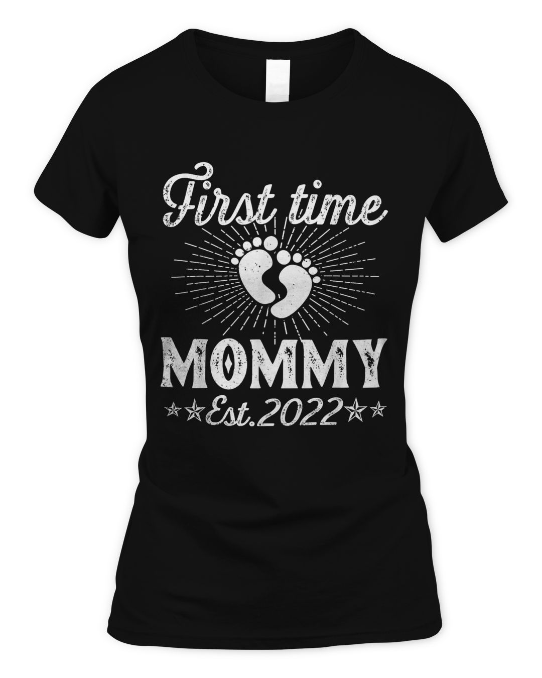 First Time Mommy Est 2022 Pregnancy Announcement T-Shirt | SenPrints