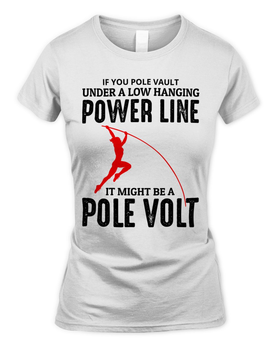 Pole Vault Vaulting Jumping Electrical Funny Joke SenPrints
