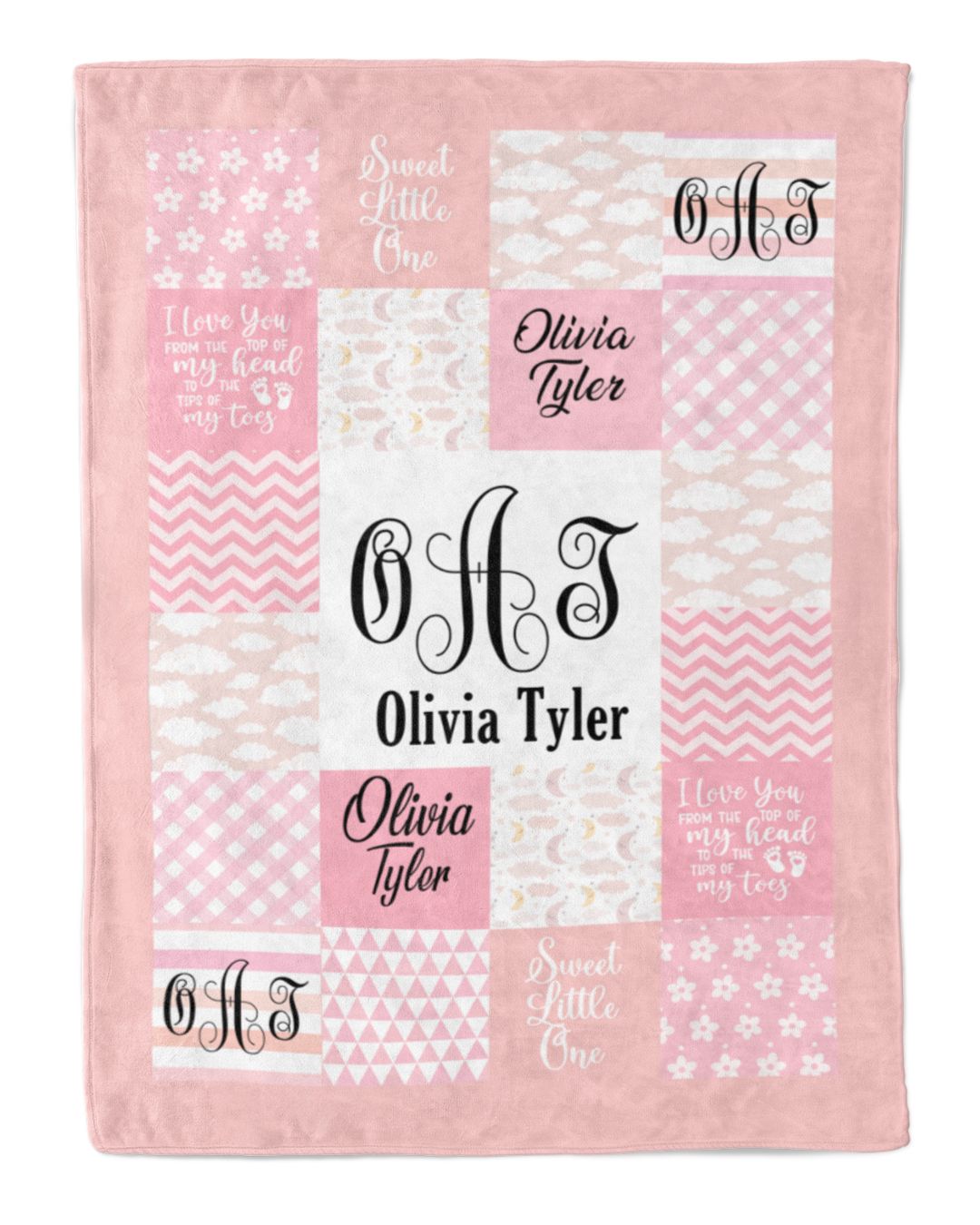 Personalized Baby Blanket, Scripture Blanket, Monogrammed Baby Blanket