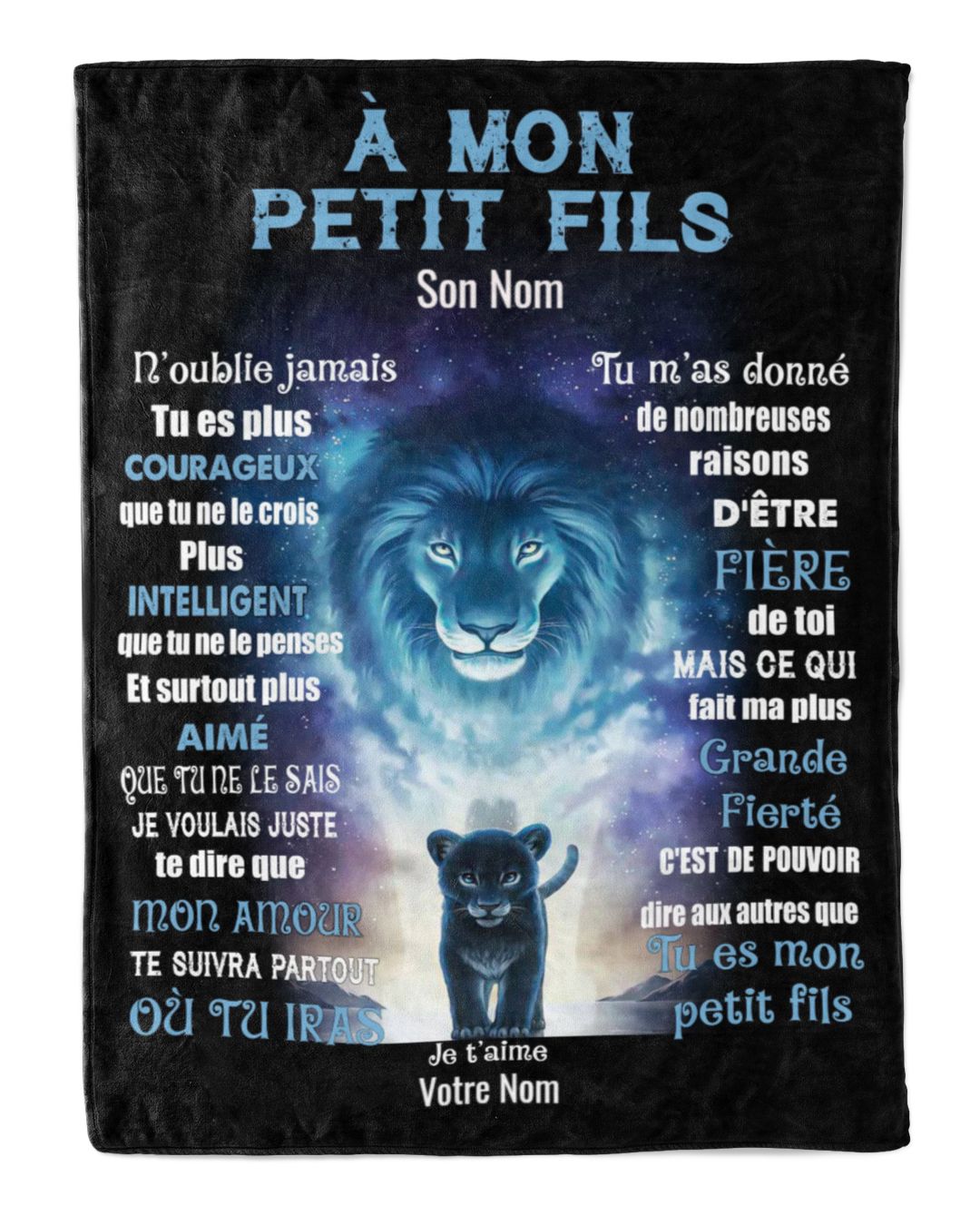 Couverture À Petit Fils Cadeau Pour Petit Fils Nom Personnalisé Unique Cadeau Pour Petit