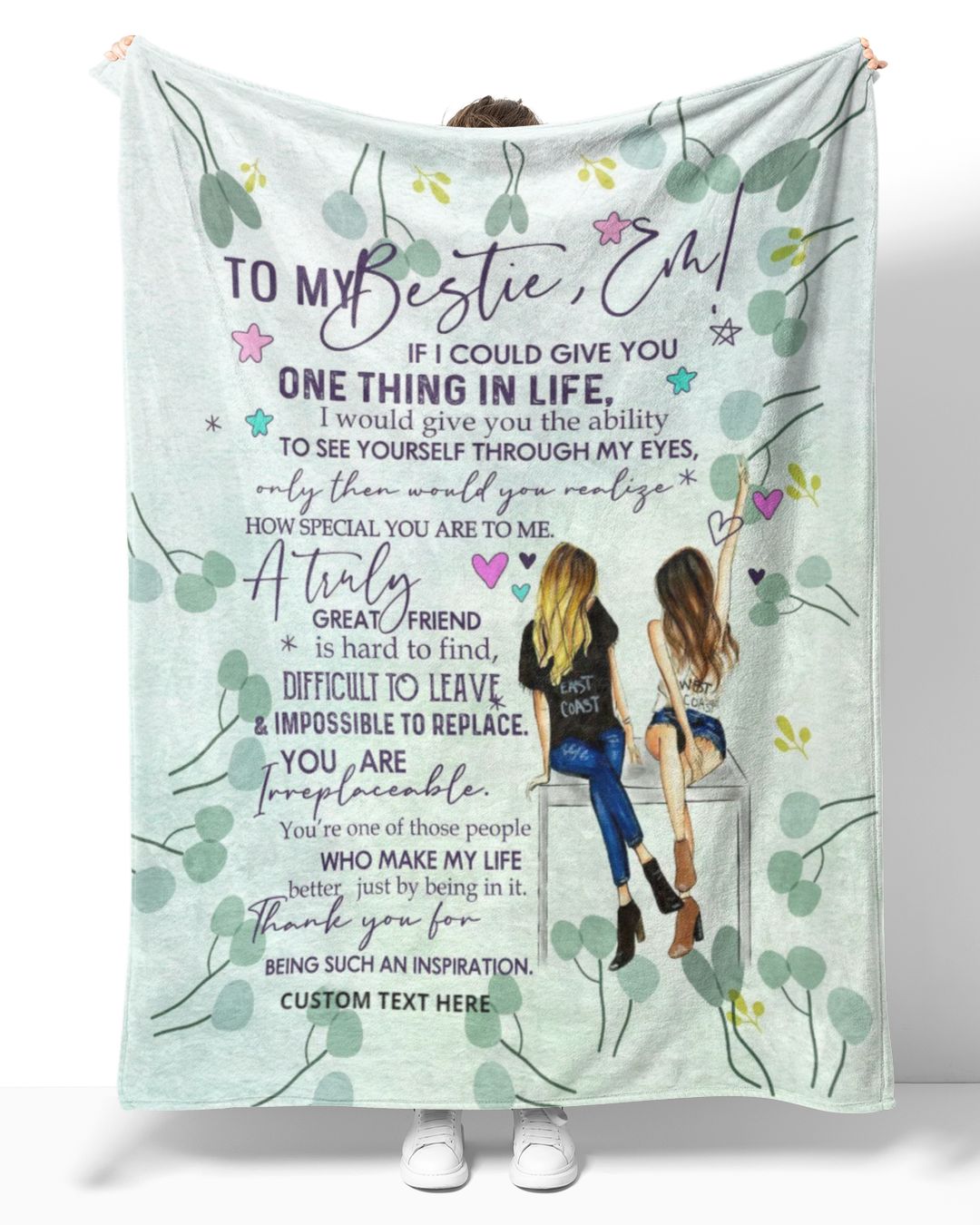 Personalized Custom To My Bestie Best Friend One Thing In Life Sherpa