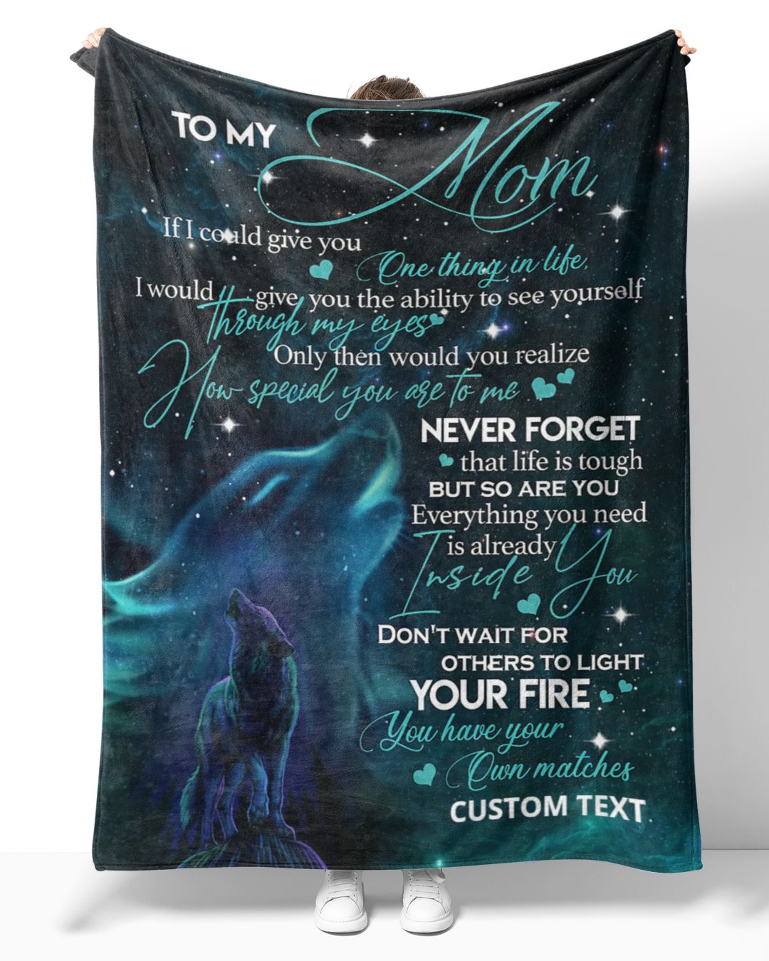Personalized Custom To My Mom From Daughter Wolf Together Inside You