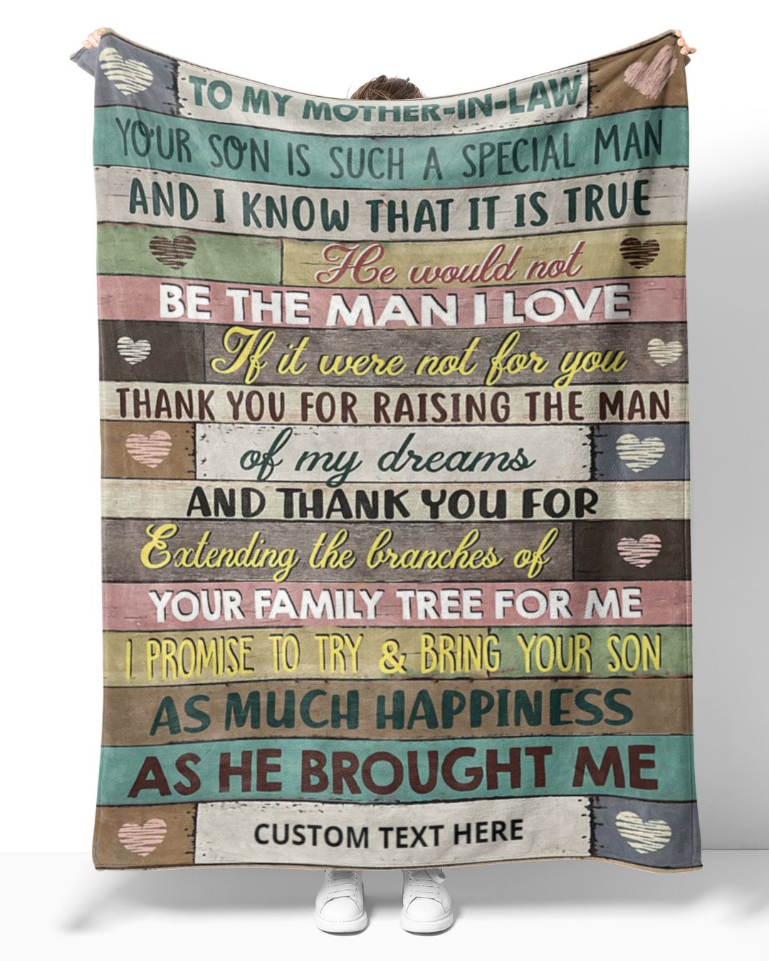 Personalized Custom To My Mother In Law Your Son Is Such A Man Sherpa