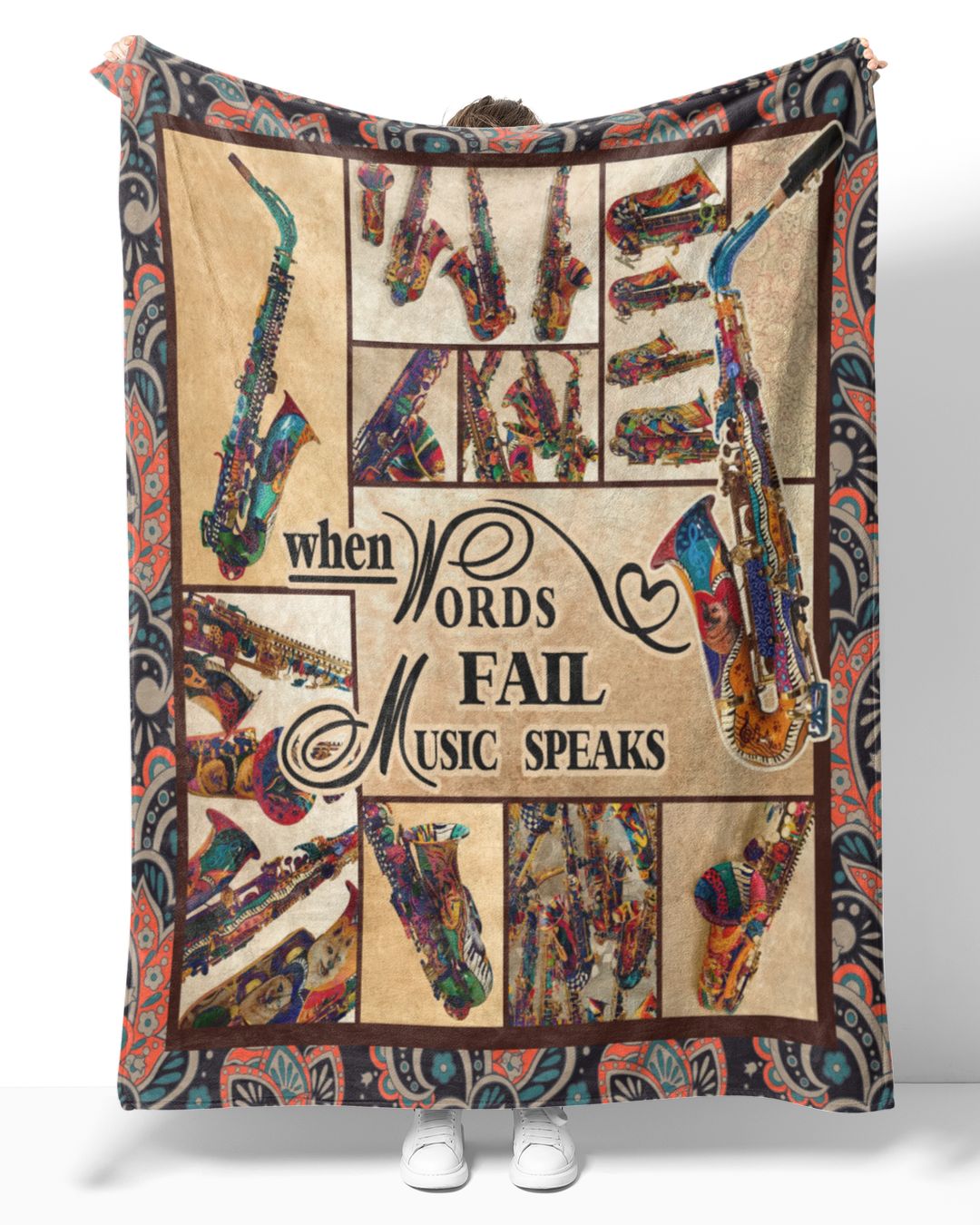 SAXOPHONE WHEN WORDS FAIL MUSIC SPEAKS SenPrints