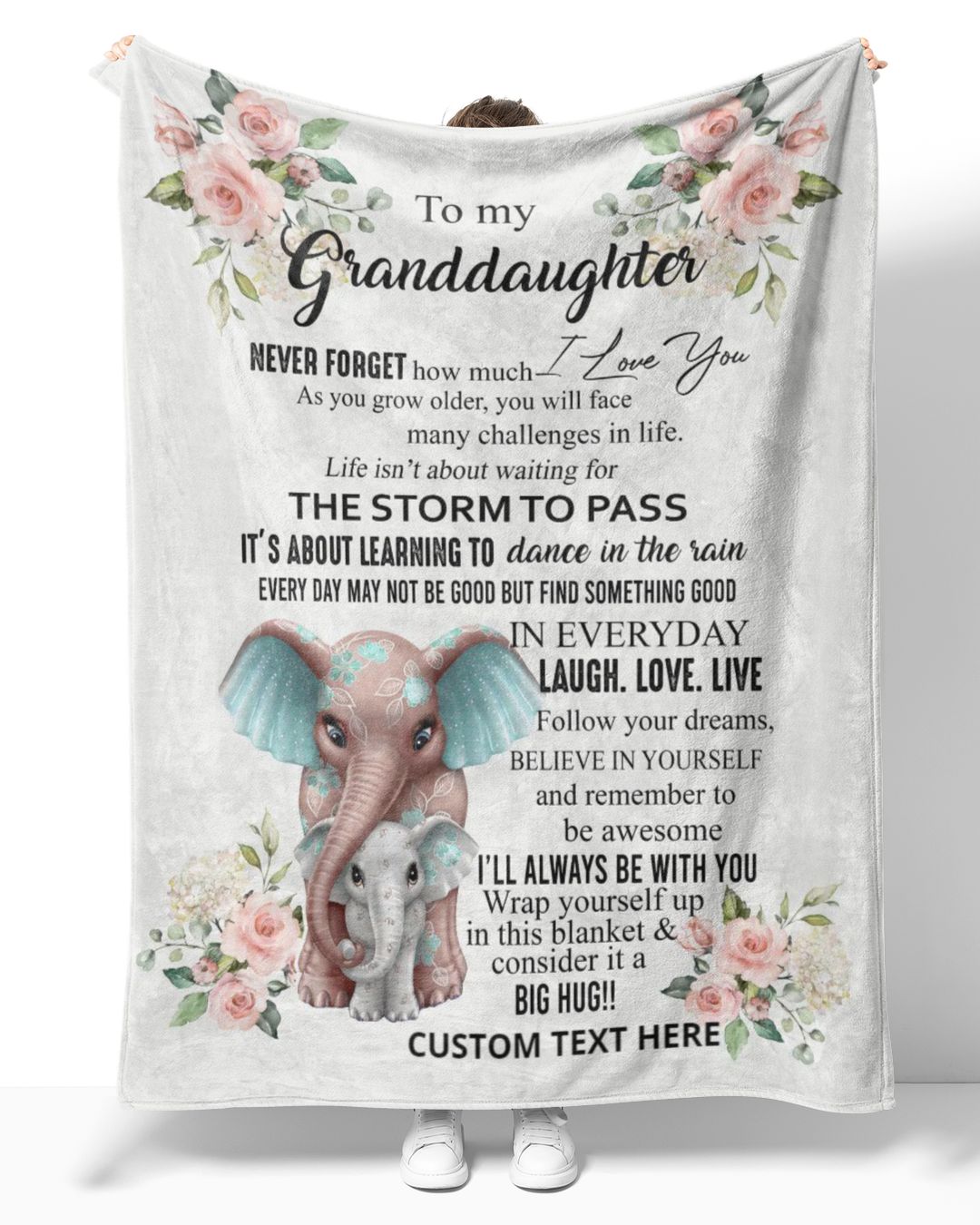 Personalized Message Gift To My Husband Blanket Fleece Throw Romantic Blankets For Couch Sofa Bed Warm Flannel Throws Women Men Gifts 50"x 60 Flannel Throw Blanket