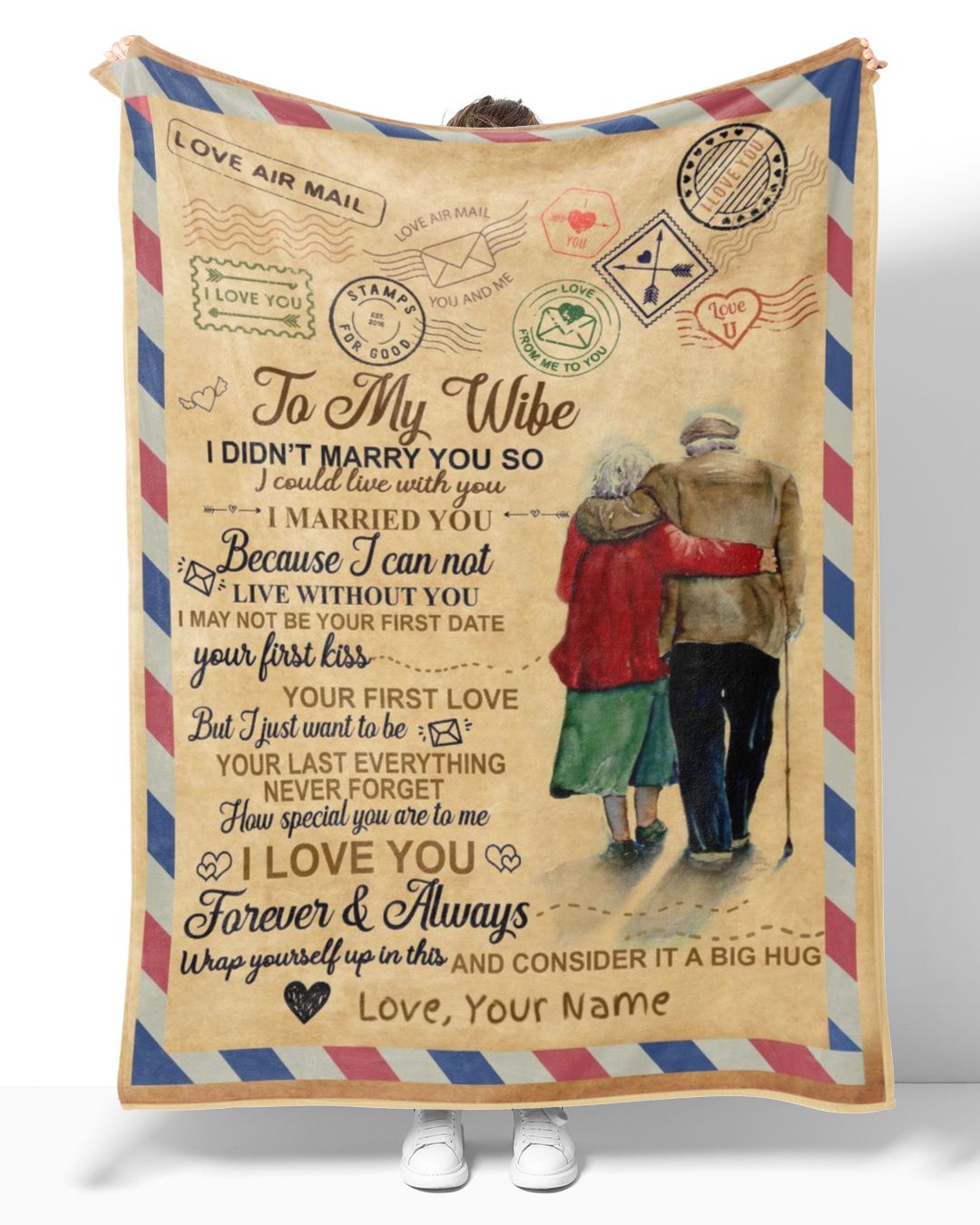 VIRAGIL Collana Cuore Intrecciato Per Moglie – Scritta "To My Wife" – Gioiello In Oro Bianco Con Zirconi – Regalo Di Compleanno O Anniversario