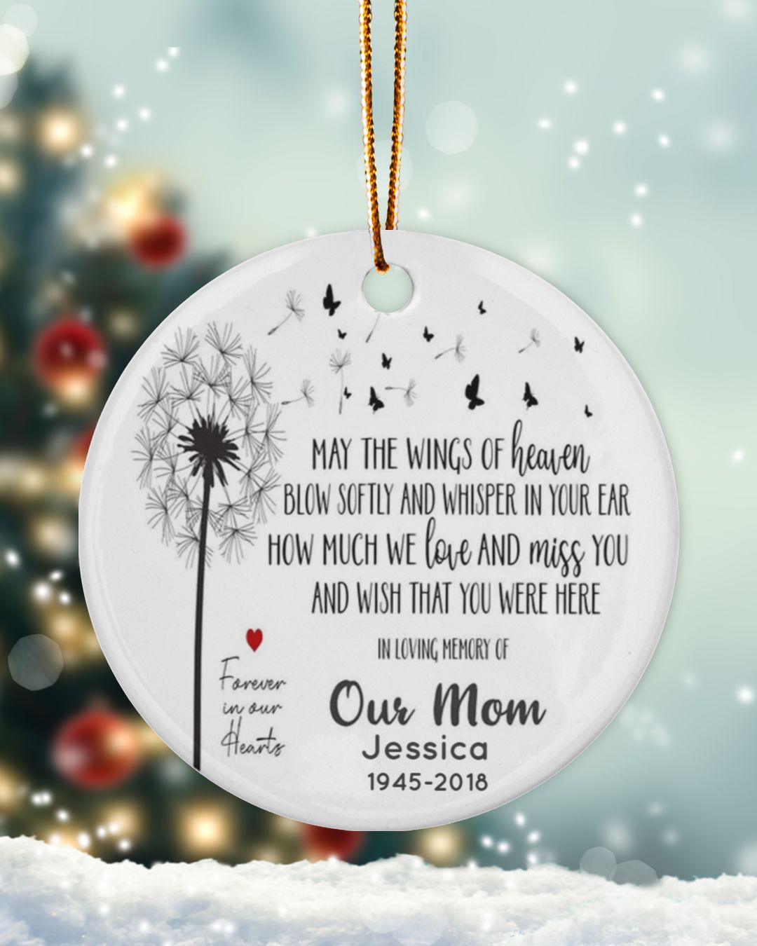 Personalized Custom Mom Mother Memorial In Loving Memory Ceramic
