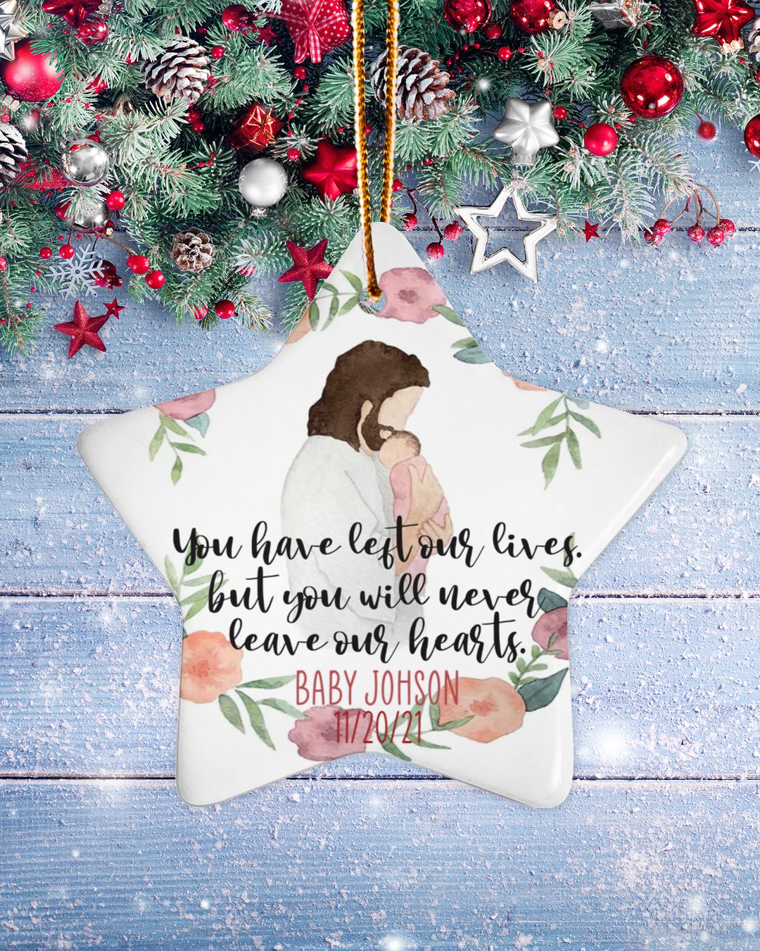 RD Personalized Miscarriage Baby Memorial Ornament, Miscarriage