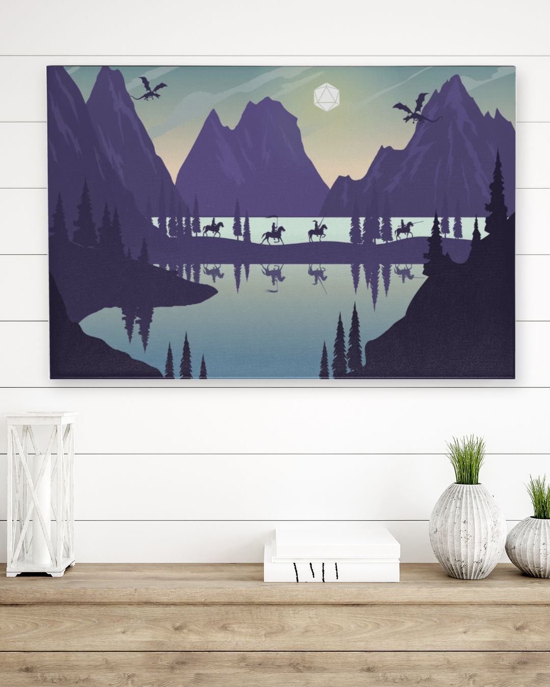I Love D&D V2, DnD canvas, DnD Wall Art, Dungeons and Dragons Print | tt9x