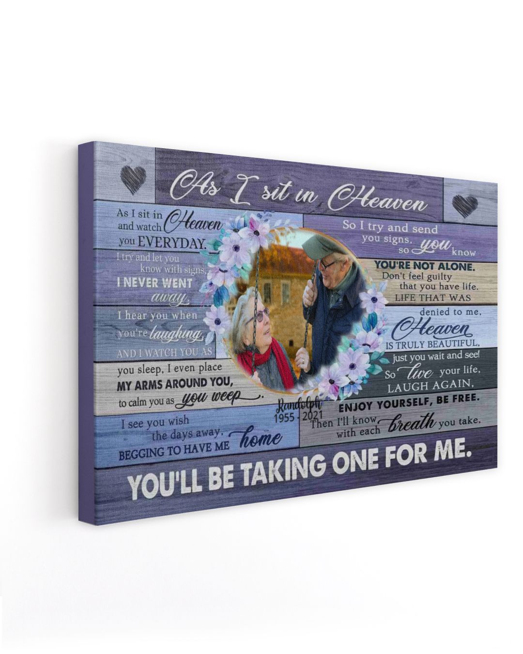 Custom Personalized Wedding Parent In Heaven Canvas - Memorial Gift Idea - I'm Always With You main image 0