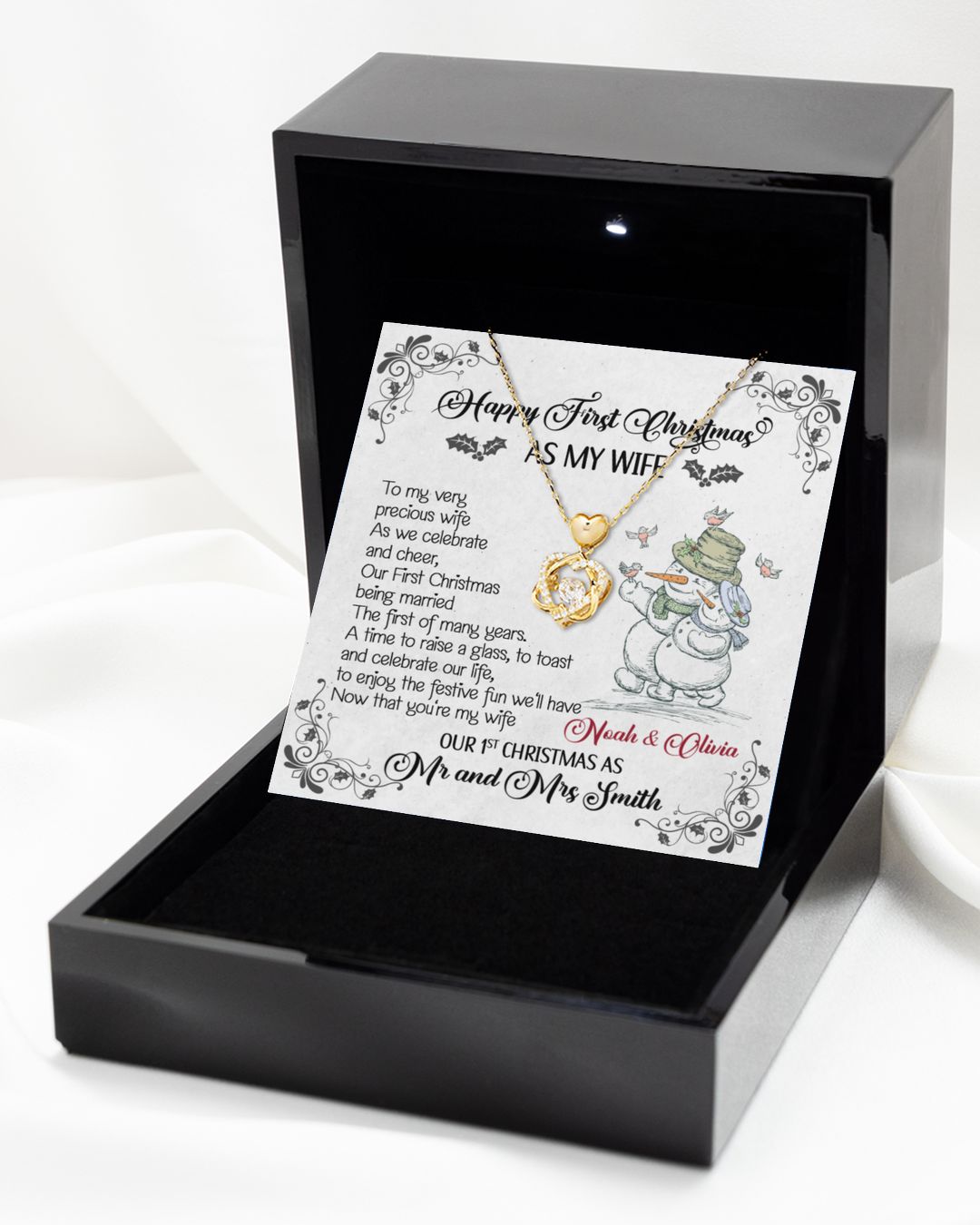 Personalised First Christmas Necklace as my Wife, First Christmas Necklace, Wife First Christmas