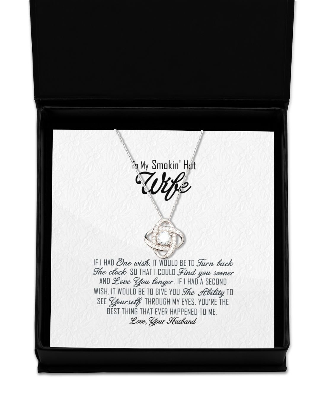 To My Smokin' Hot Wife Necklace Set