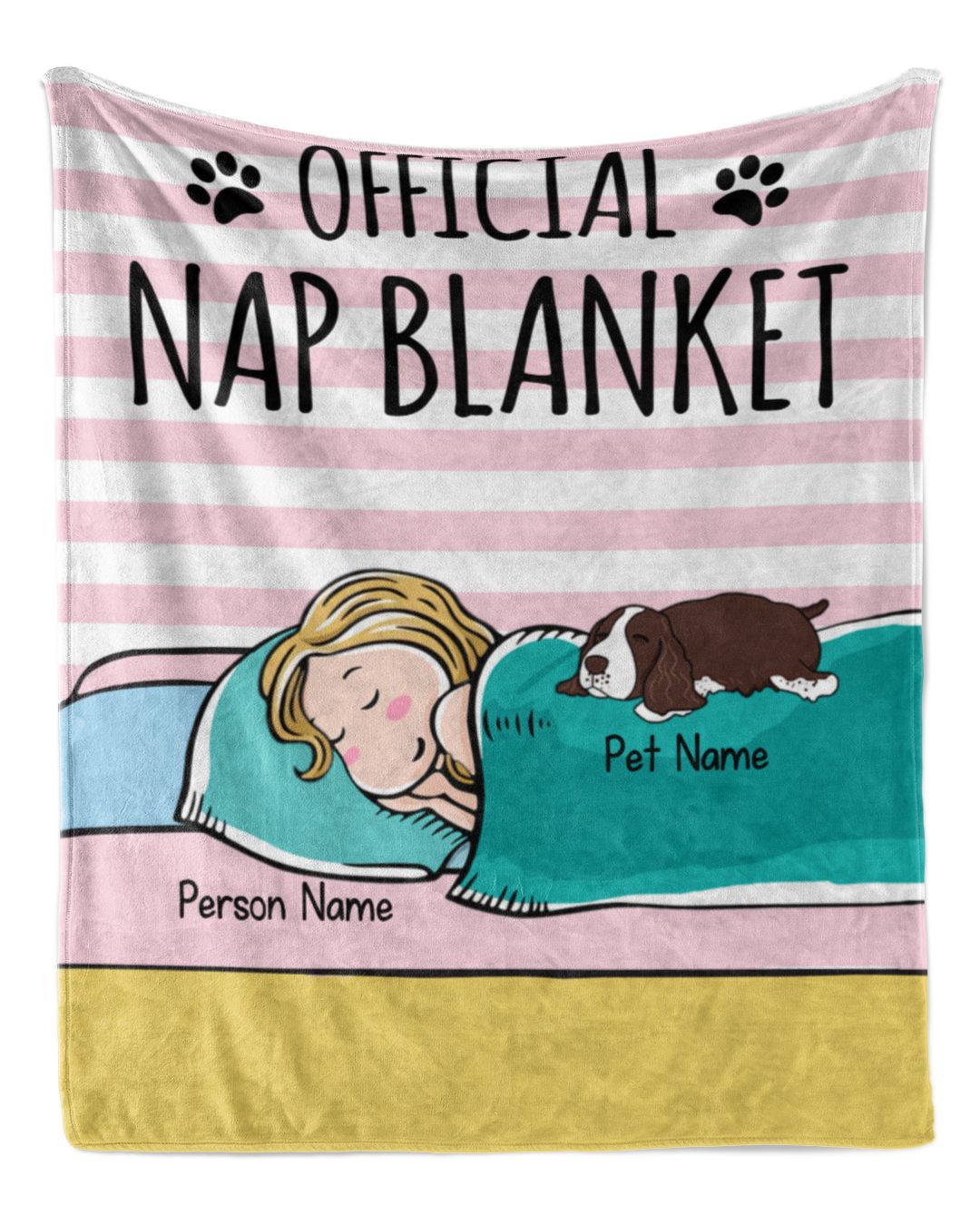 Official Nap Blanket Dog, Cat Personalized Blanket Ducon Space
