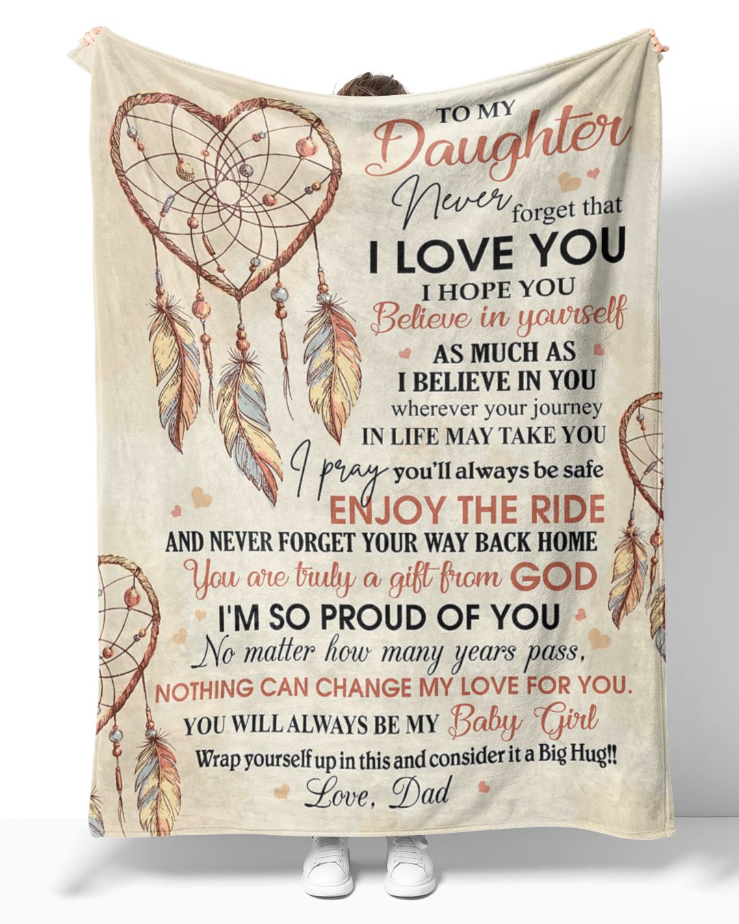 To My Daughter From Dad Never That Love You Sherpa Fleece