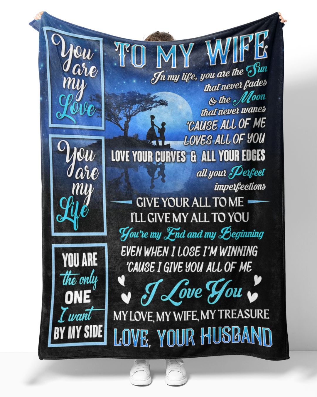 To My Wife From Husband You Are My Love Sherpa Fleece Blanket Tom Trending