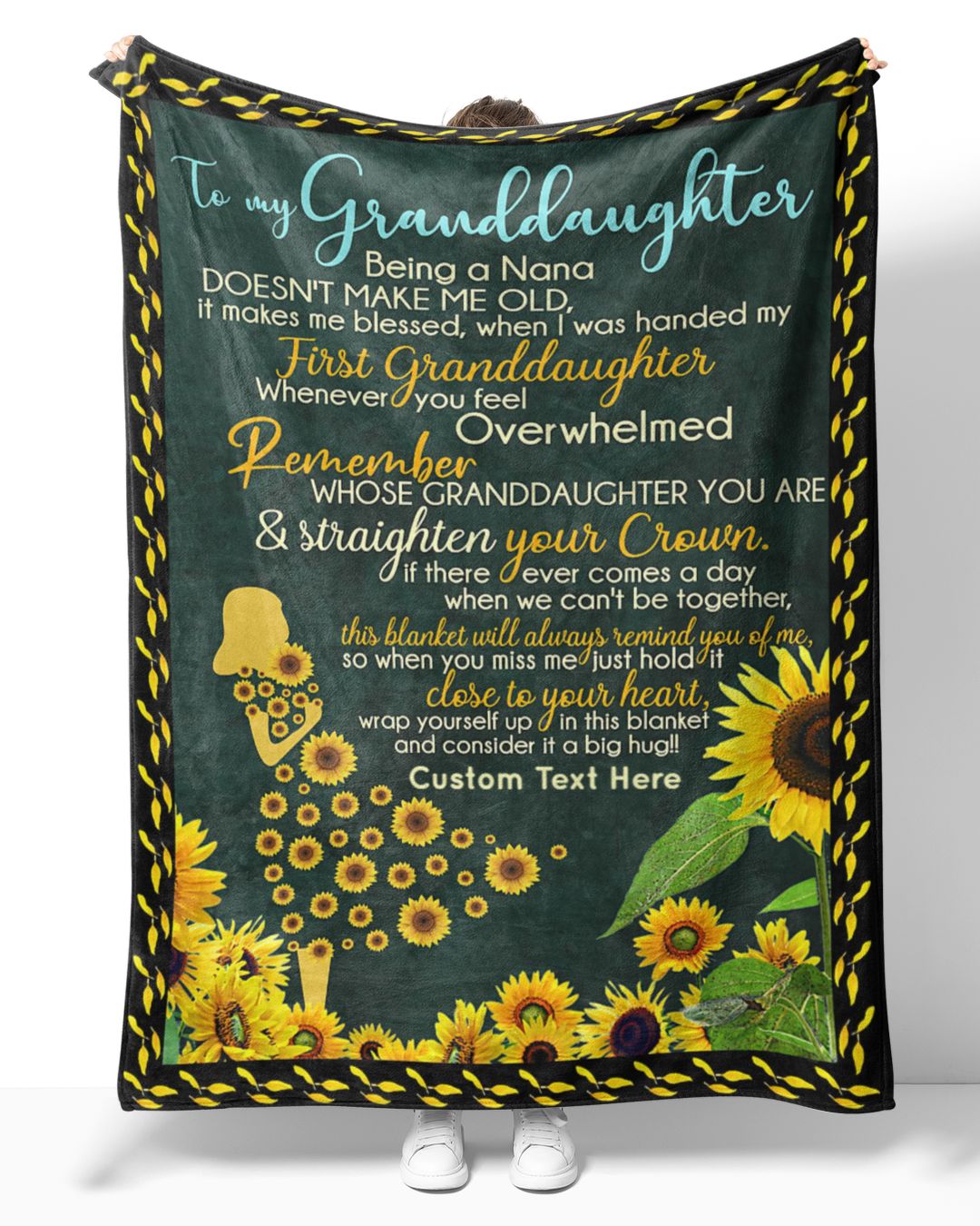 Personalized Custom To My Granddaughter From Nana Grandma Sunflower