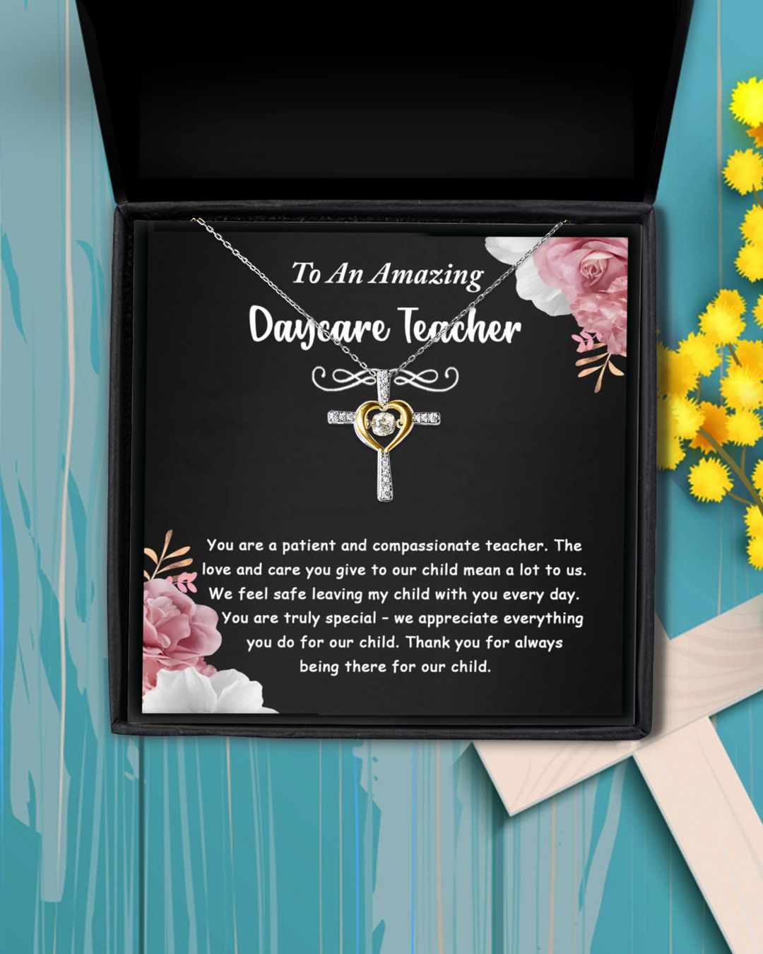 Necklace or Bracelet For Daycare Teacher, Daycare Teacher Valentines