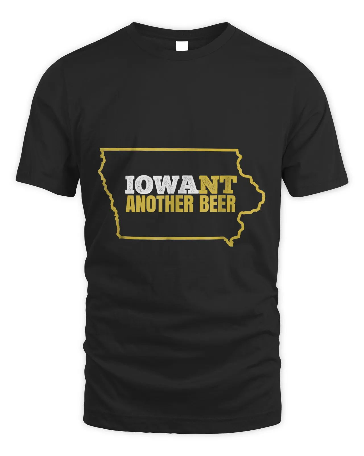 Iowa Beer Tshirts Distressed Iowa State Map T-Shirt