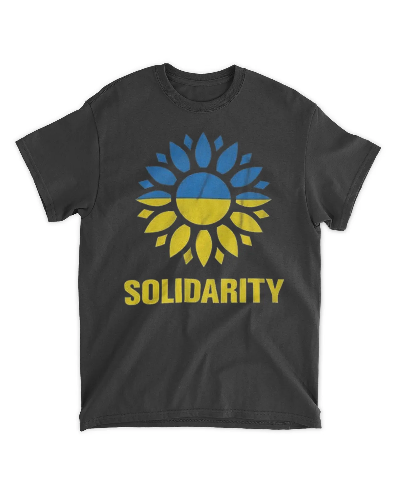 Sunflower Solidarity Ukraine flag shirt Unisex Standard T-Shirt black 