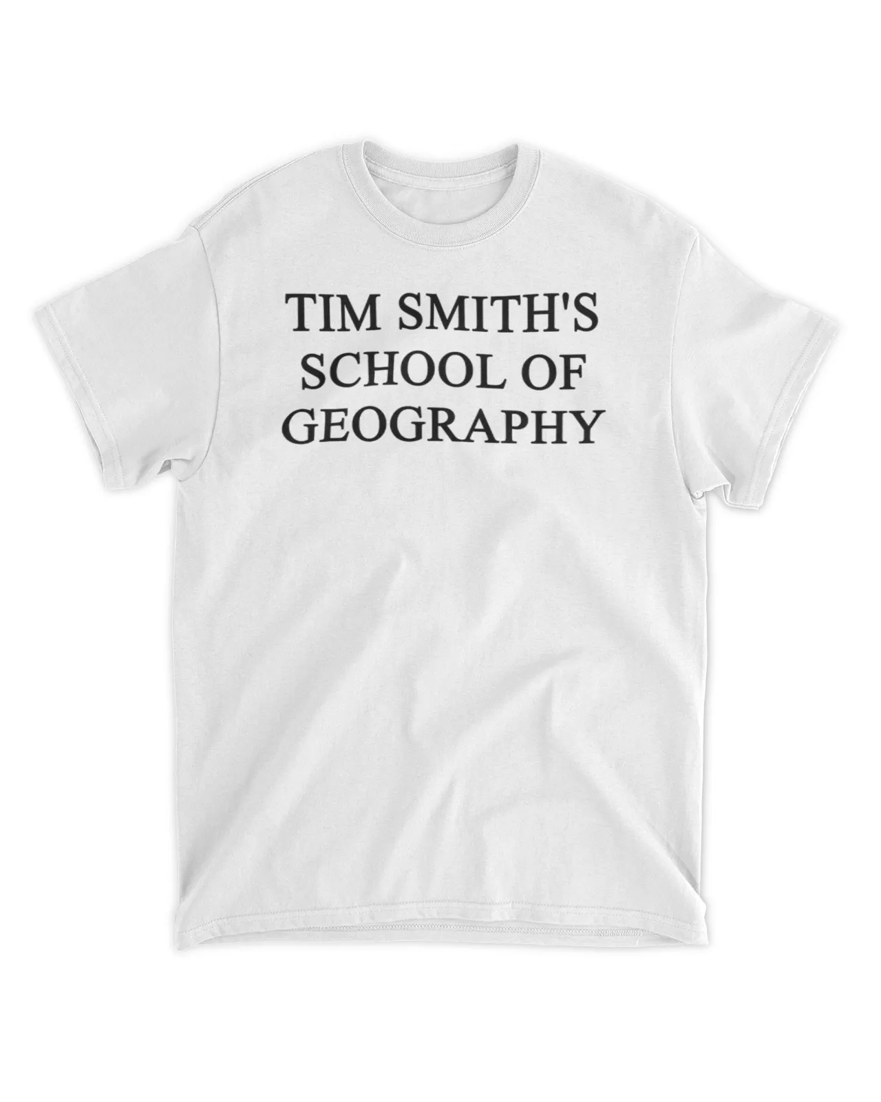 Tim Smith's school of geography shirt